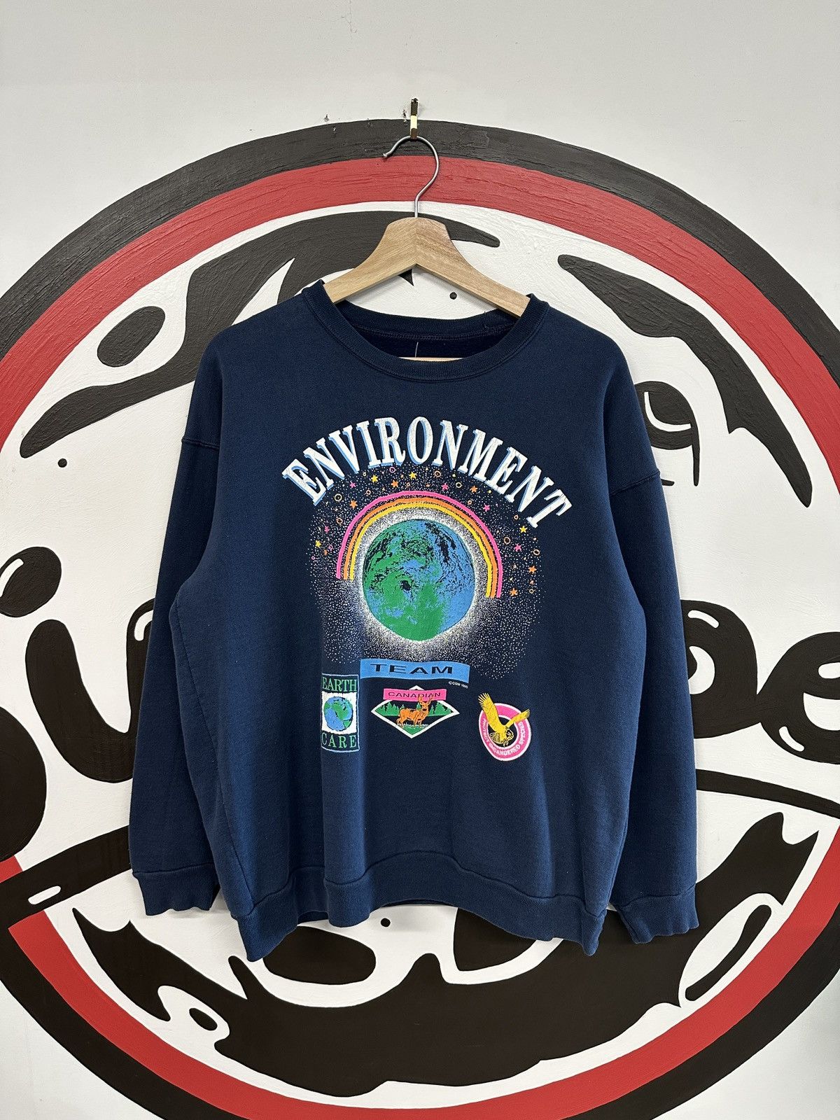 Vintage Vintage 1990 CGW Canadian Environment Team Graphic Sweater Size US M / EU 48-50 / 2 - 1 Thumbnail