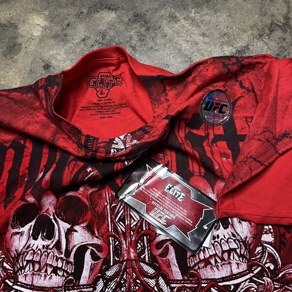 Vintage vintage y2k deadstock mma elite tribal cross tshirt Size US L / EU 52-54 / 3 - 4 Thumbnail