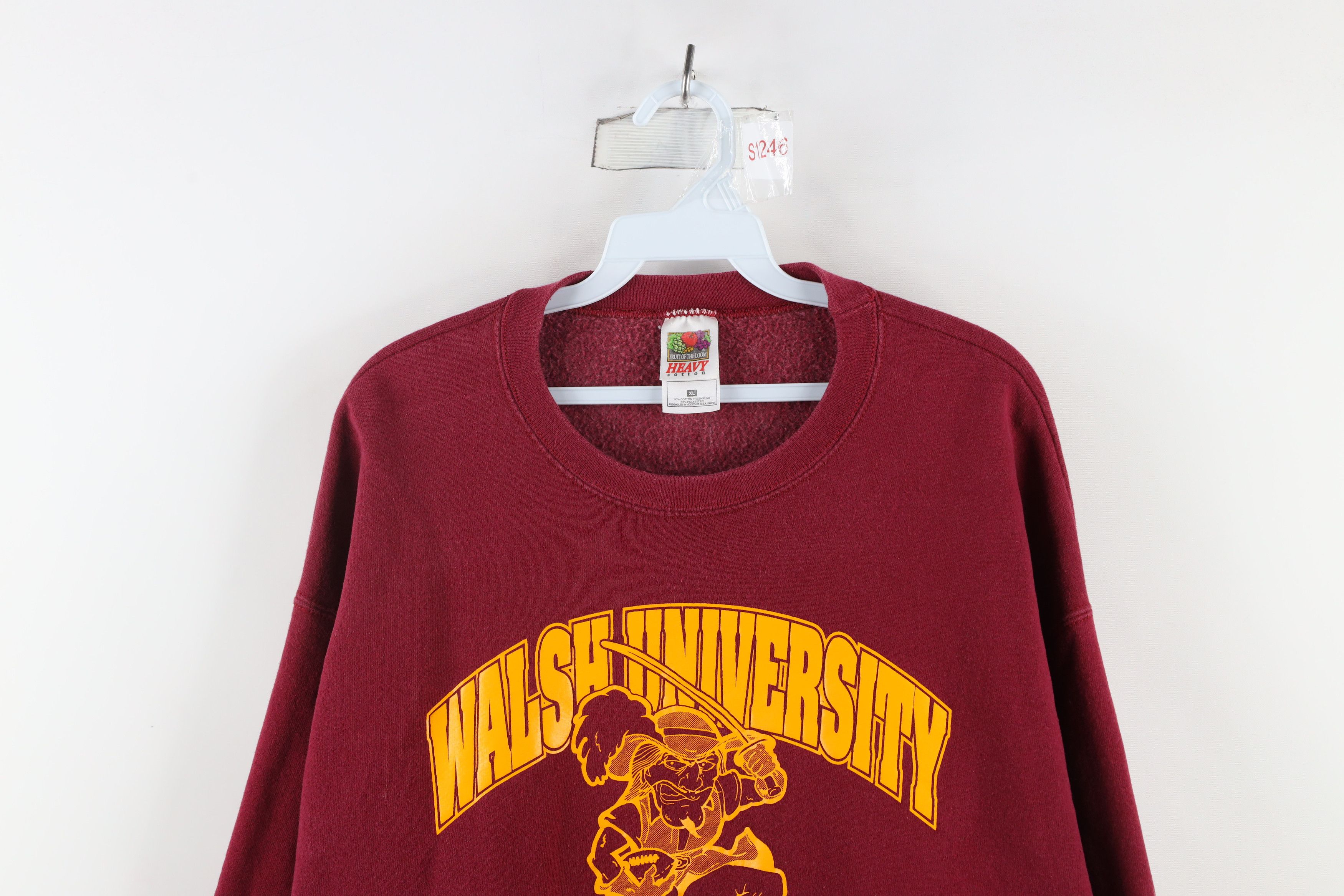 Vintage Vintage 90s Heavyweight University Football Sweatshirt Red Size US XL / EU 56 / 4 - 2 Thumbnail