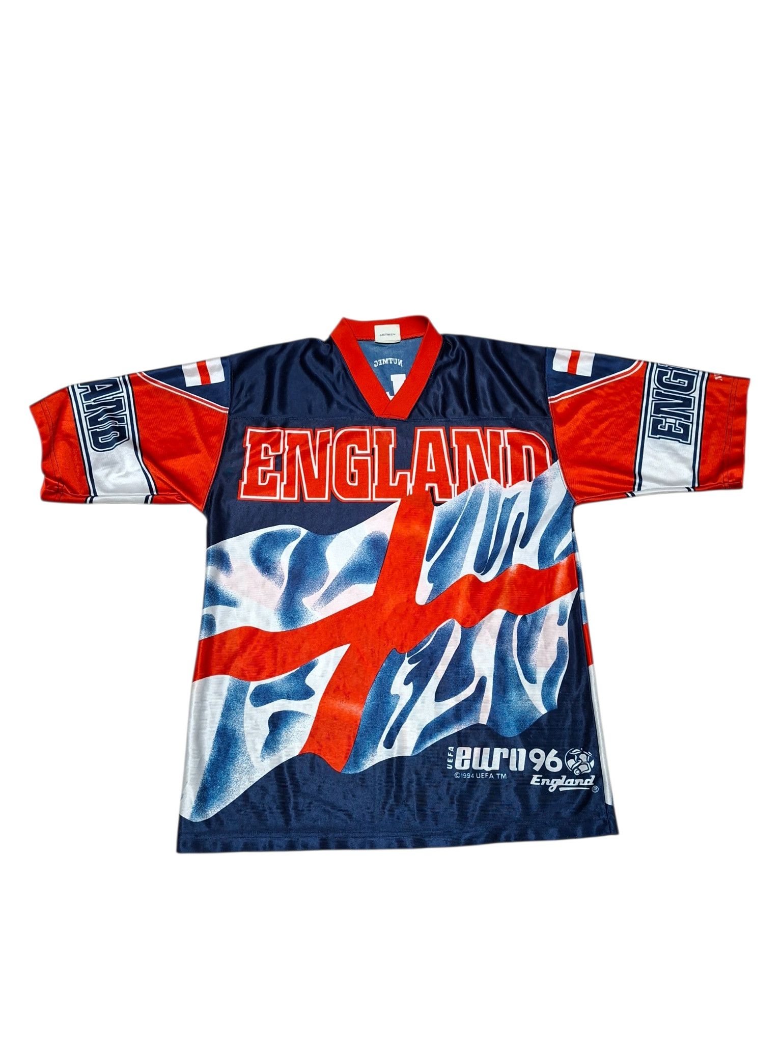 Nutmeg ENGLAND UEFA EURO 1996 NUTMEG VINTAGE SOCCER TEE JERSEY Size US M / EU 48-50 / 2 - 1 Thumbnail