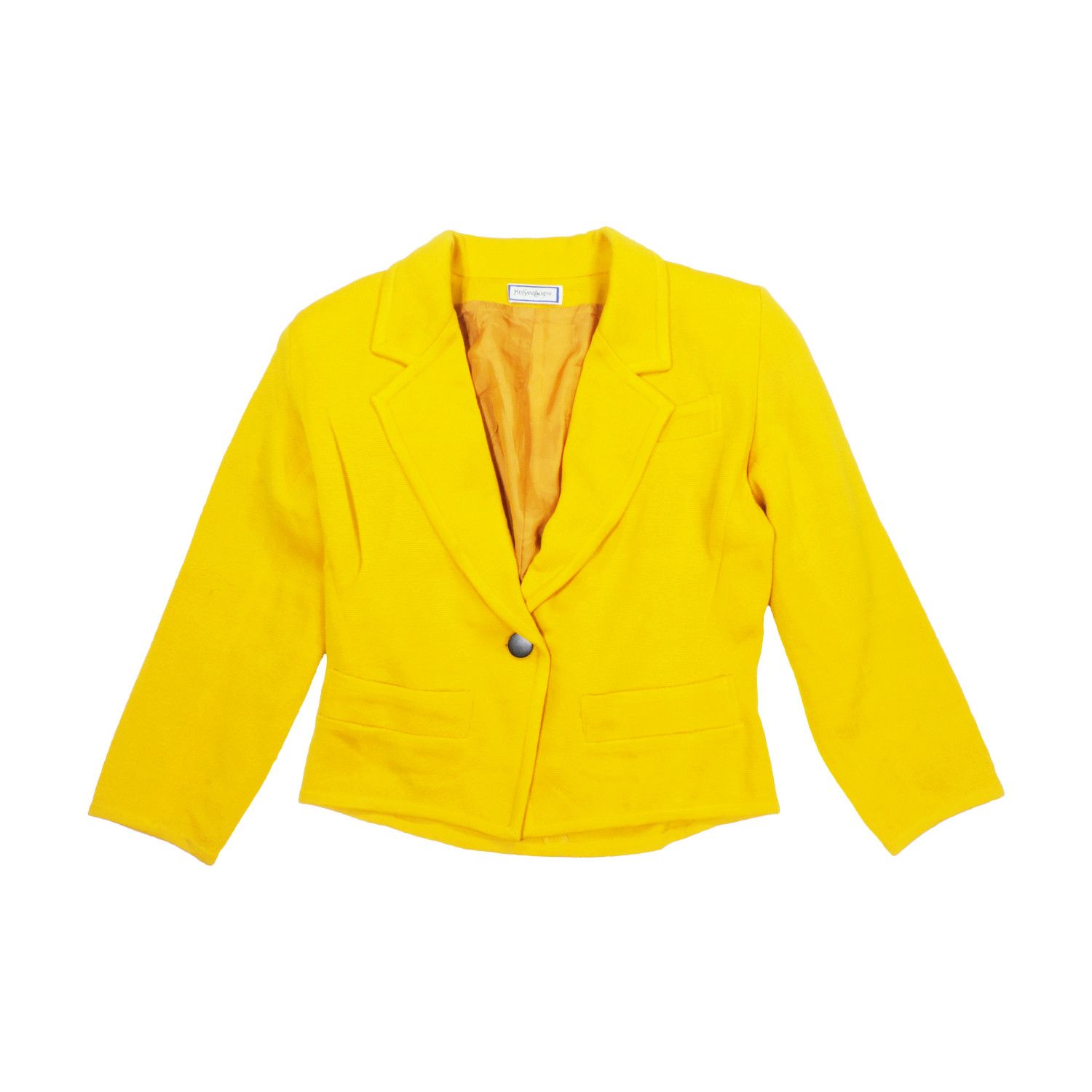 Yves Saint Laurent YVES SAINT LAURENT ONE BUTTON CROPPED BLAZER Size M / US 6-8 / IT 42-44 - 1 Thumbnail