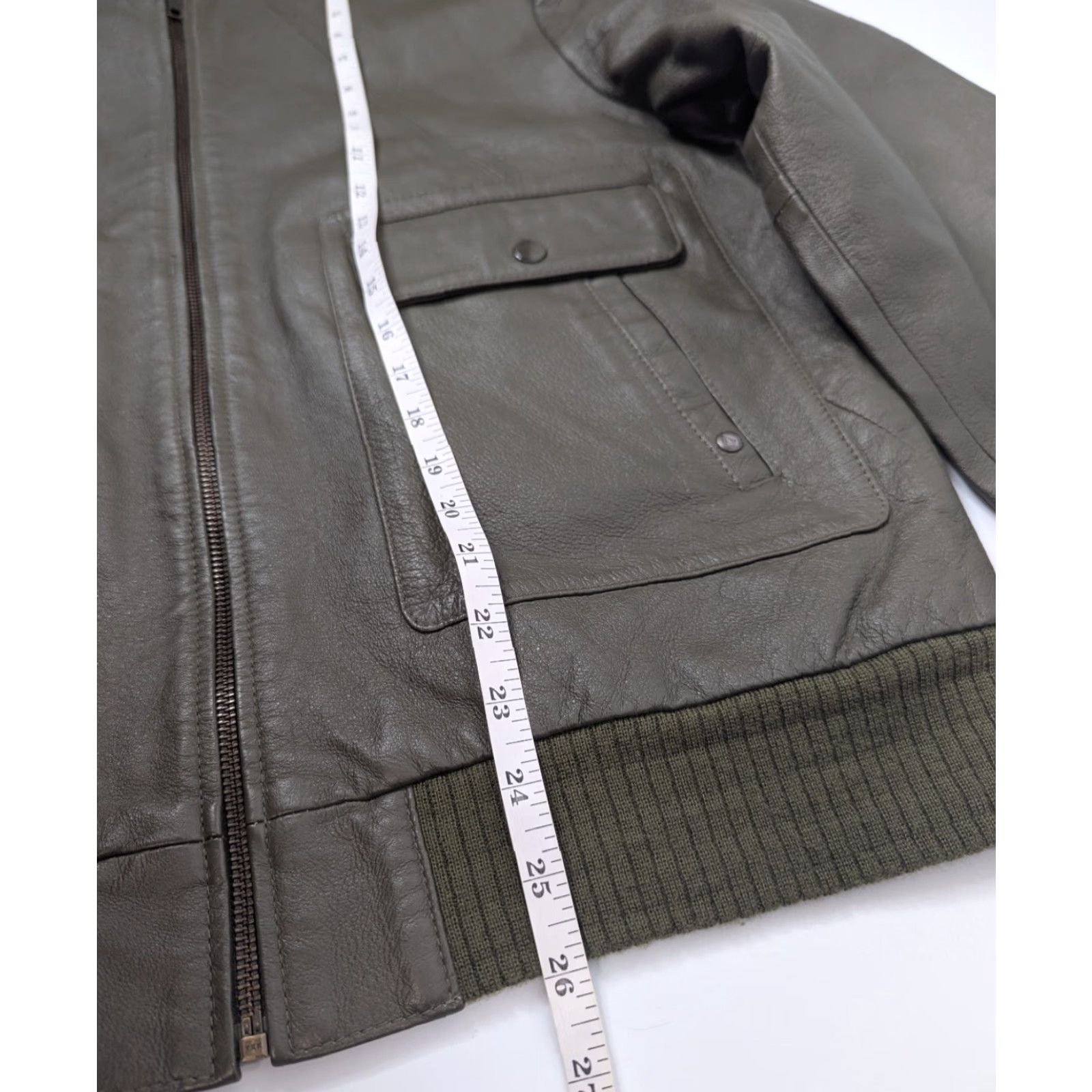 Volcom Volcom Bomber Jacket Mens Size M Green Leather Full Zip Casual Motorcycle Classic 90s Size US M / EU 48-50 / 2 - 6 Thumbnail