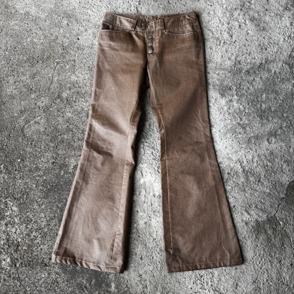 Tornado Mart Tornado Mart paper waxed flared pants Size US 32 / EU 48 - 1 Thumbnail