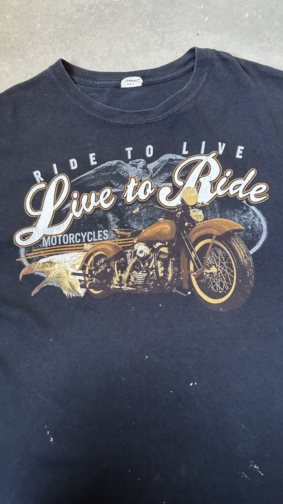 Vintage VINTAGS LIVE TO RIDE CHOPPER RACING TEE Size US L / EU 52-54 / 3 - 2 Thumbnail