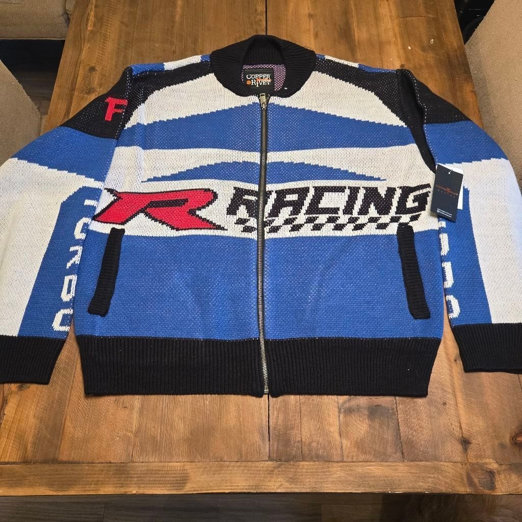 Cooper Copper River Zip Up Knit Racing Sweater Size XL NWT Size US XL / EU 56 / 4 - 1 Thumbnail