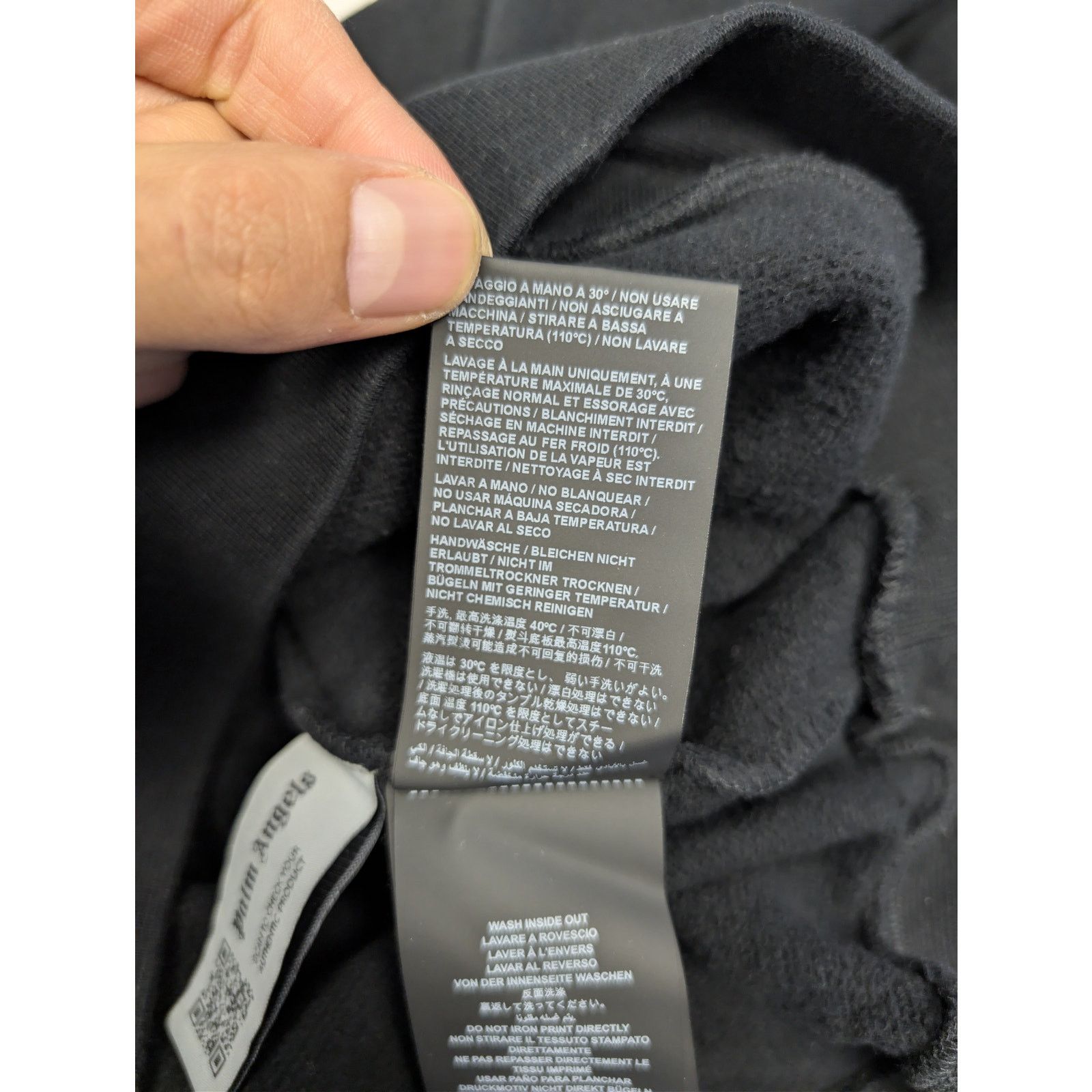 Palm Angels o1rshd1 New York Sprayed Logo Hoodie in Black / Blue Size US S / EU 44-46 / 1 - 18 Thumbnail