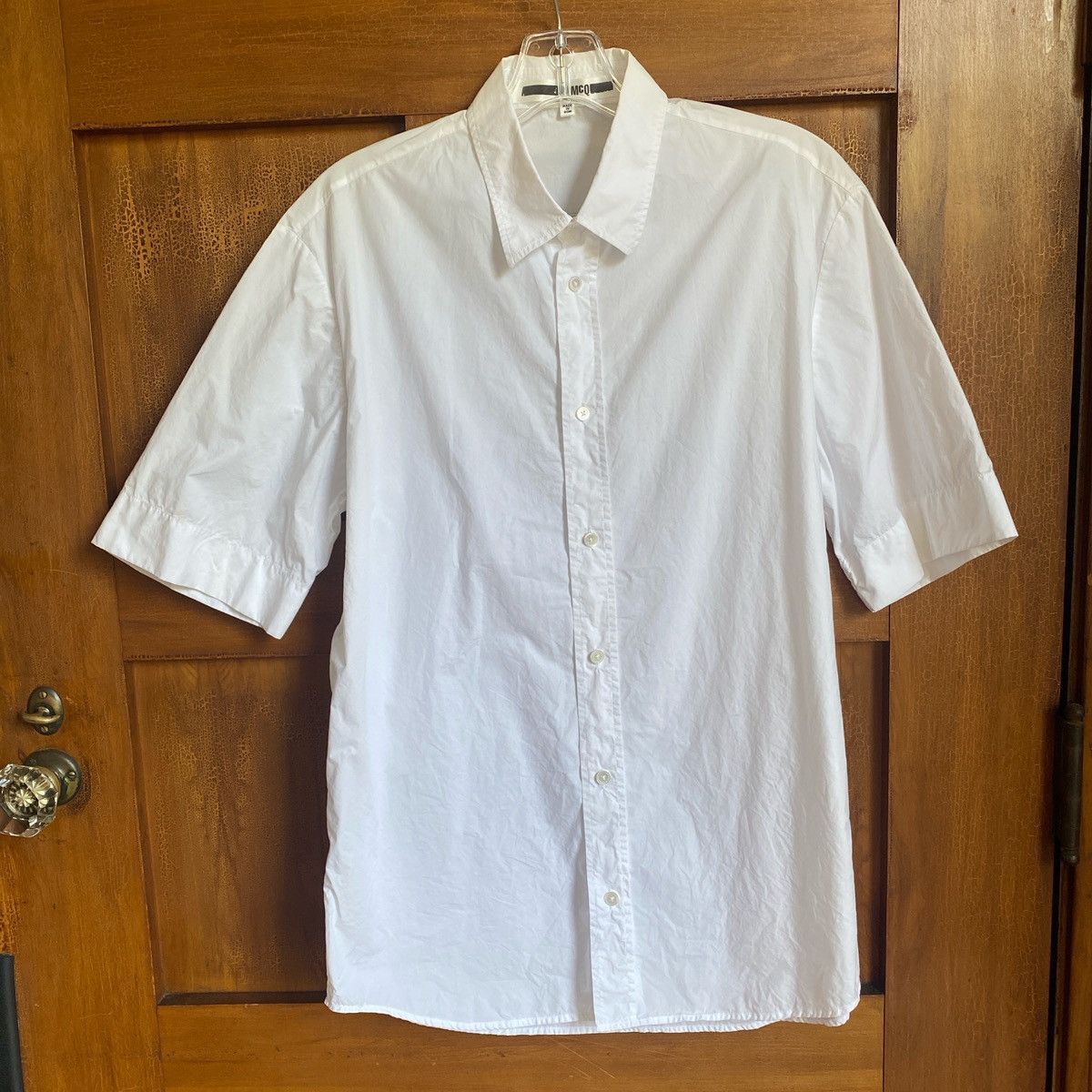 McQ Alexander McQueen McQ white cotton poplin shirt Size US S / EU 44-46 / 1 - 1 Thumbnail
