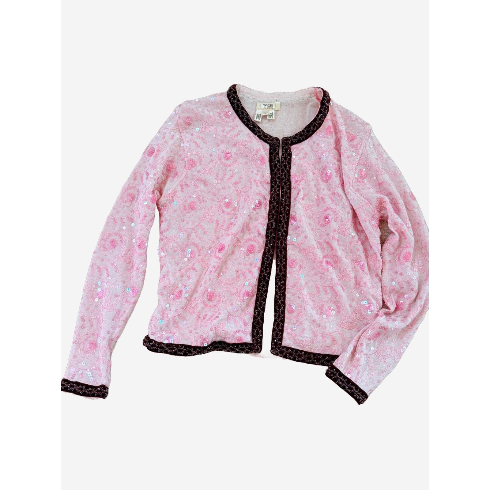 Voyage Voyage London "Invest in the Original" sequined cardigan. L Size L / US 10 / IT 46 - 2 Thumbnail