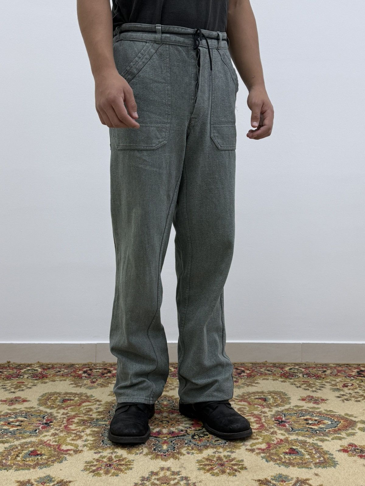 Vetra Vintage 80s French Distressed Work Denim Pants Size US 32 / EU 48 - 1 Thumbnail