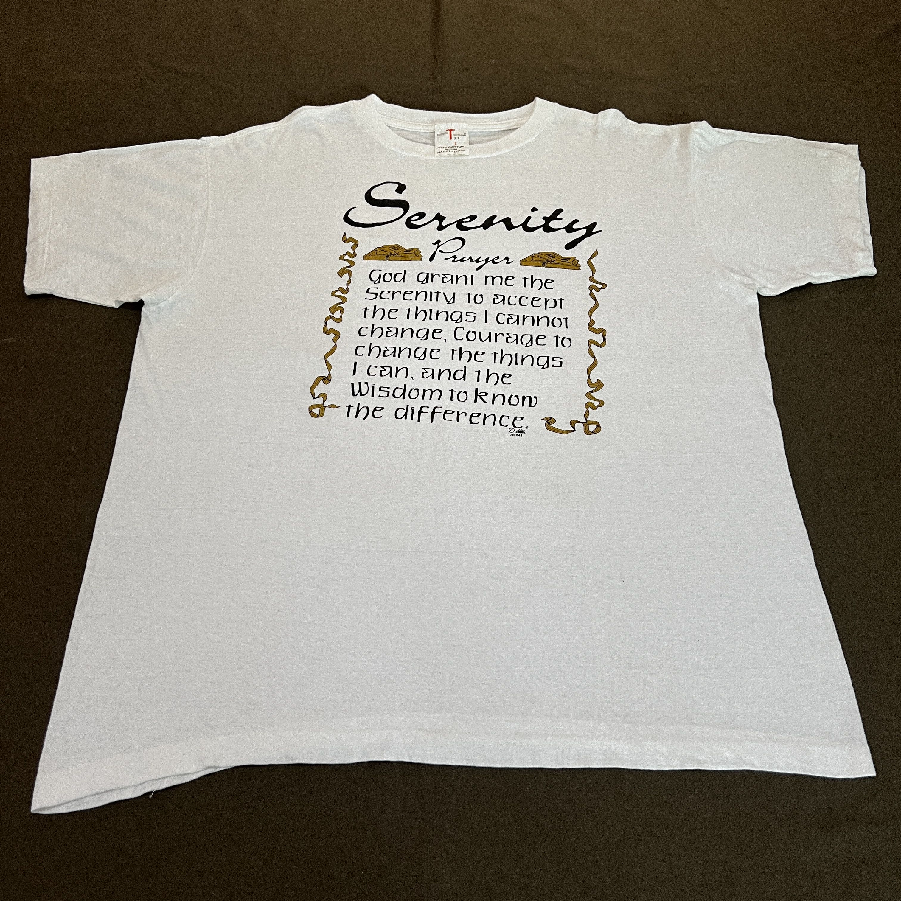 Vintage Vintage 90s Serenity Prayer Jesus God Holy Bible Tee Size US L / EU 52-54 / 3 - 2 Thumbnail