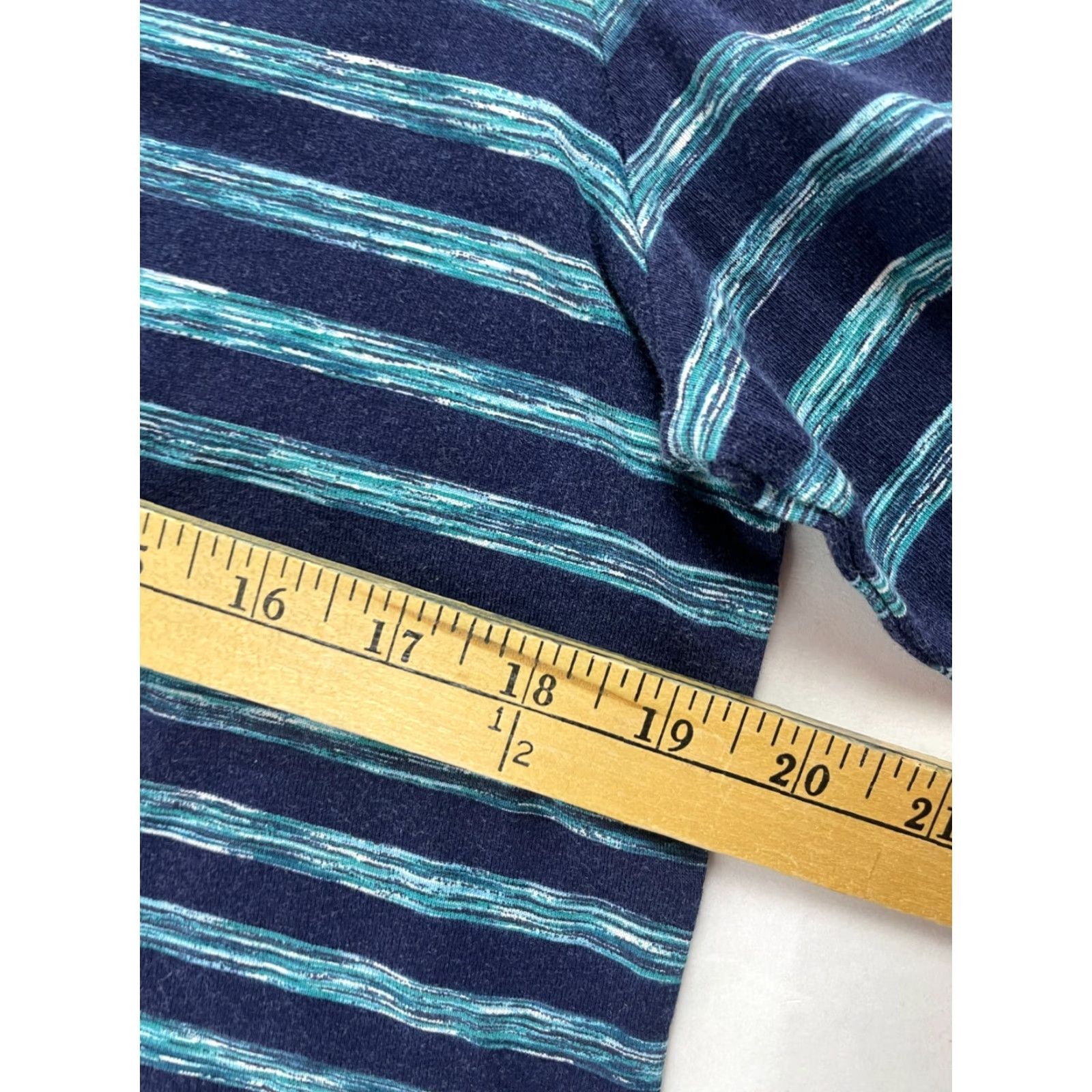Croft & Barrow Croft & Barrow Shirt Women's XL Blue Turquoise Striped Long Sleeve Tee Size XL / US 12-14 / IT 48-50 - 4 Thumbnail