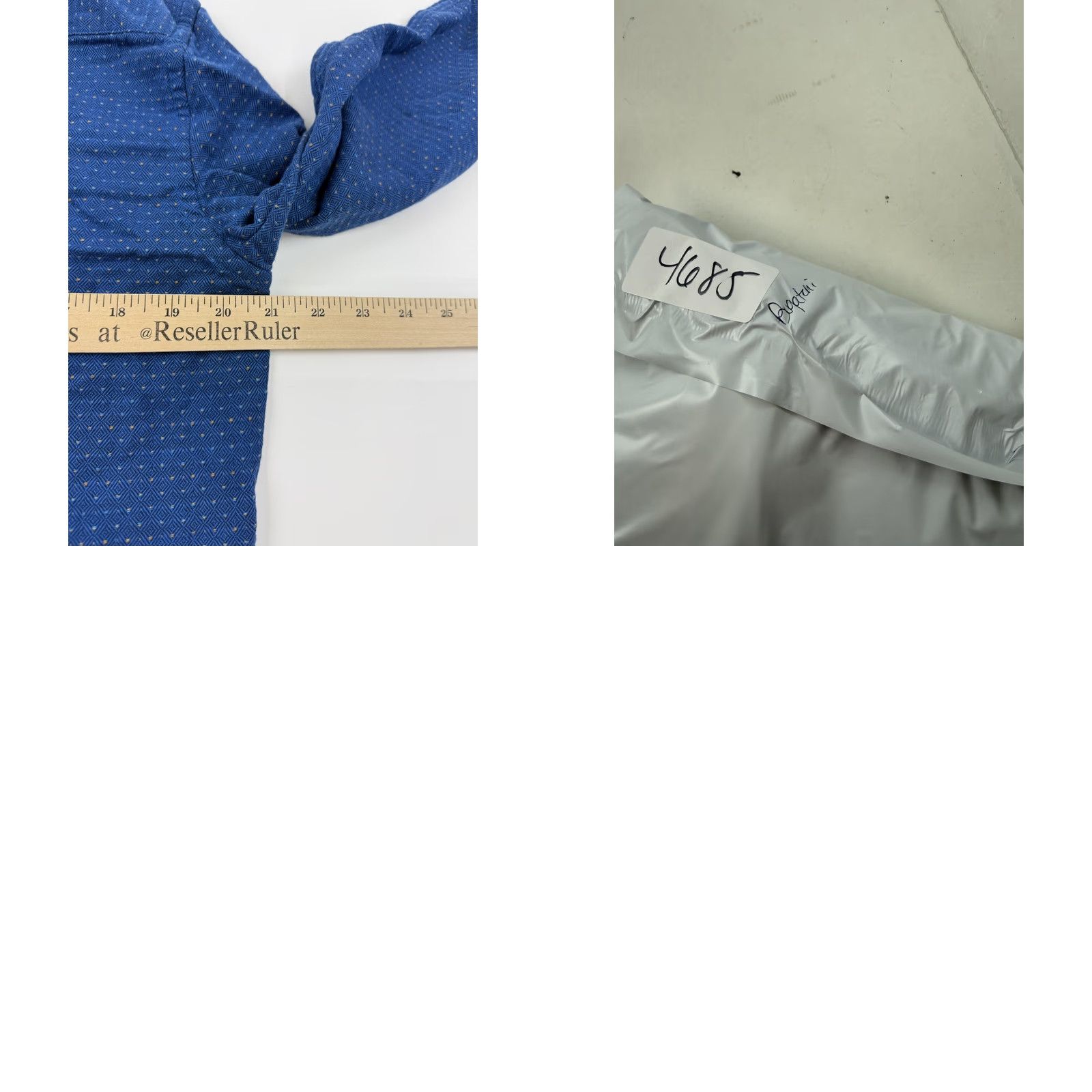 BUGATCHI Bugatchi Shirt Mens Large Blue Geometric Long Sleeve Button Front Shaped Fit Size US L / EU 52-54 / 3 - 9 Thumbnail