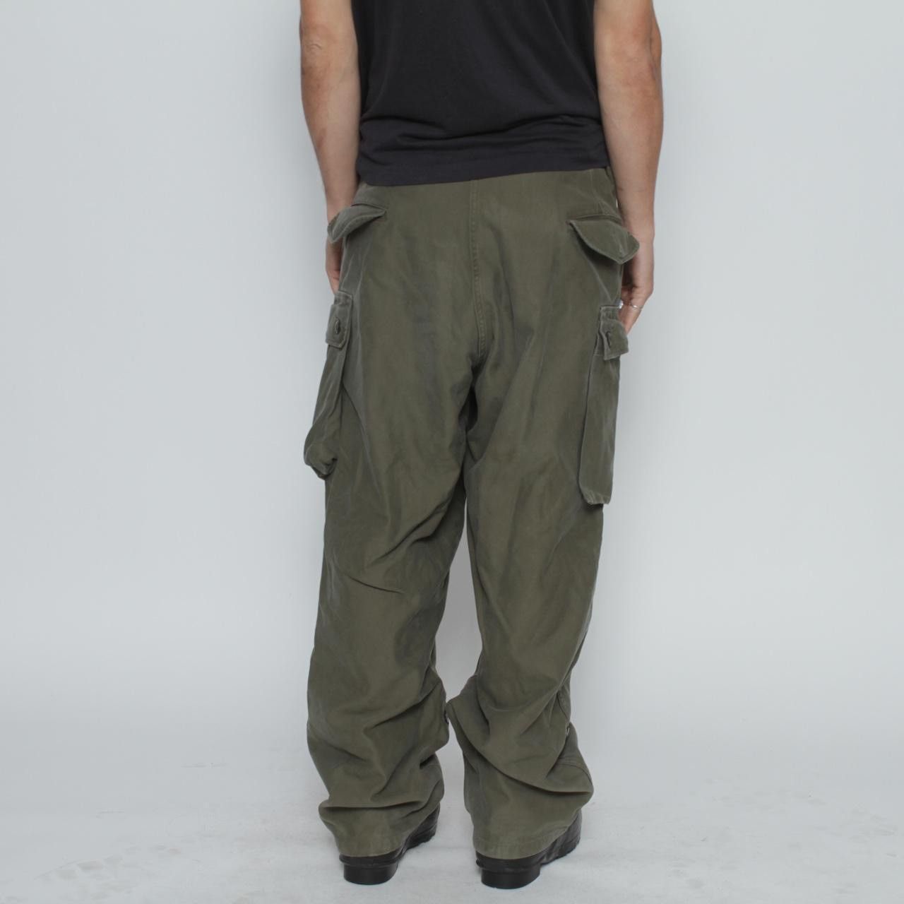 Vintage GREEN TECHNICAL MULTILAYER HEAVY COTTON CARGO MILITARY PANTS Size US 34 / EU 50 - 4 Thumbnail