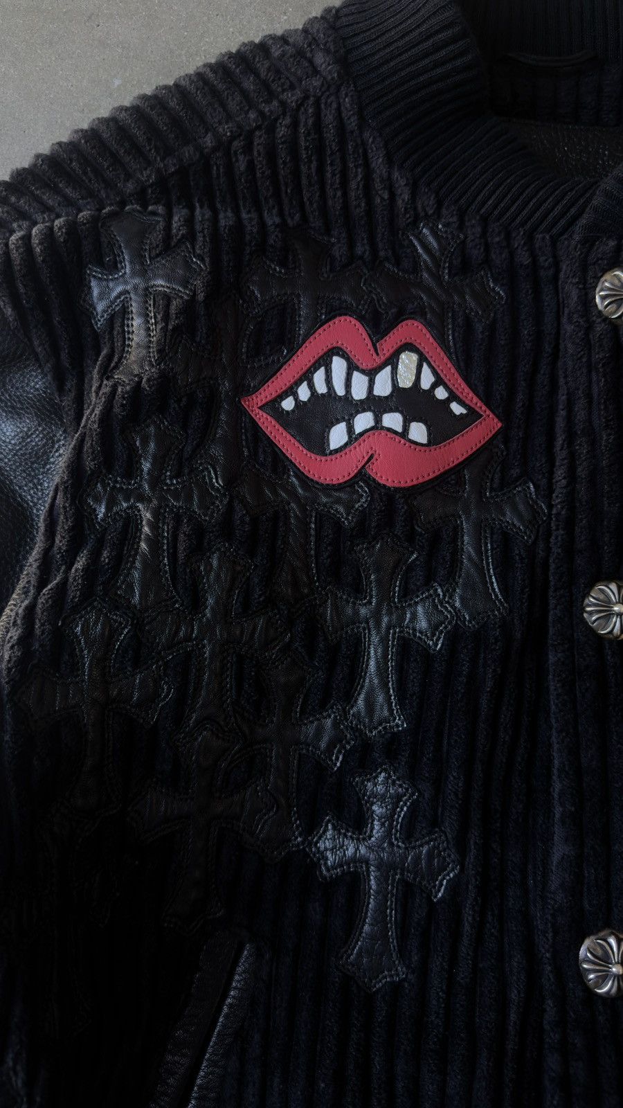 Chrome Hearts RARE! Chrome Hearts Matty Boy Lips CrossPatch Varsity Jacket Size US S / EU 44-46 / 1 - 5 Thumbnail