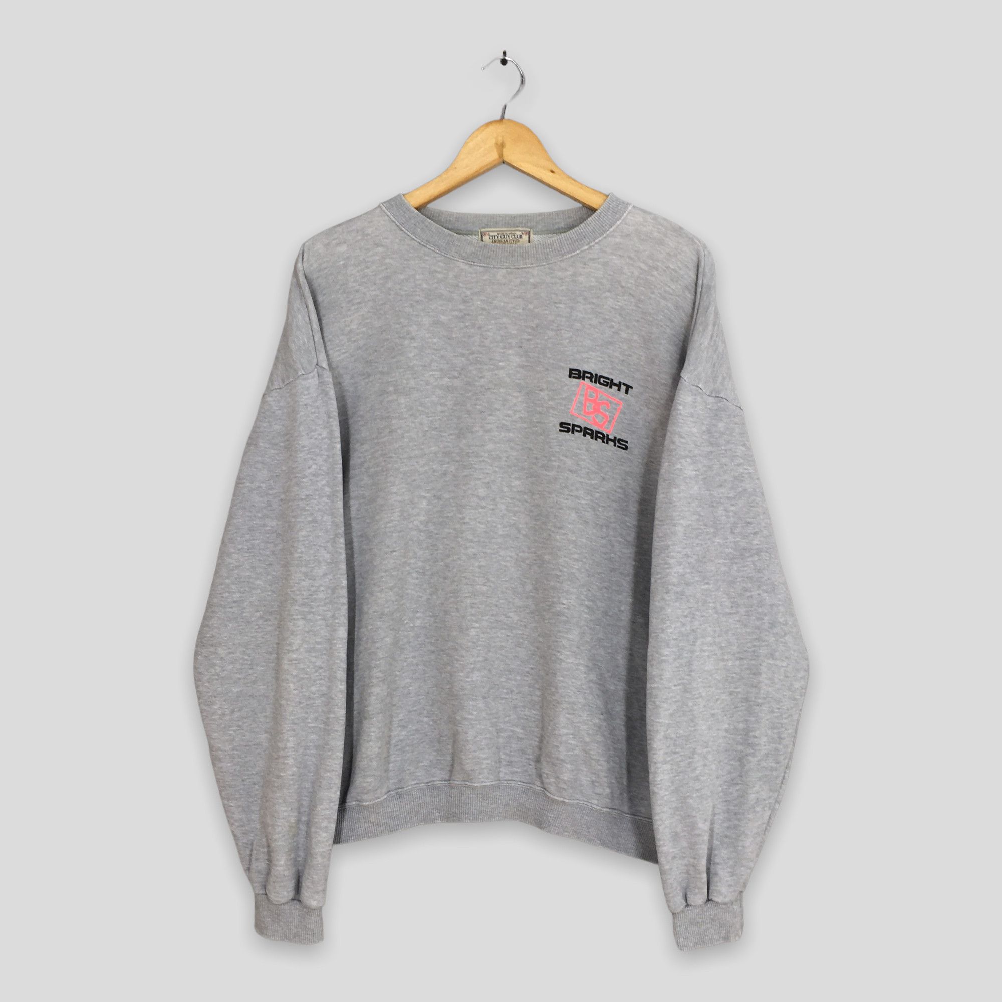 Vintage Vintage Bright Sparks Power Gray Sweatshirt Large Size US L / EU 52-54 / 3 - 1 Thumbnail