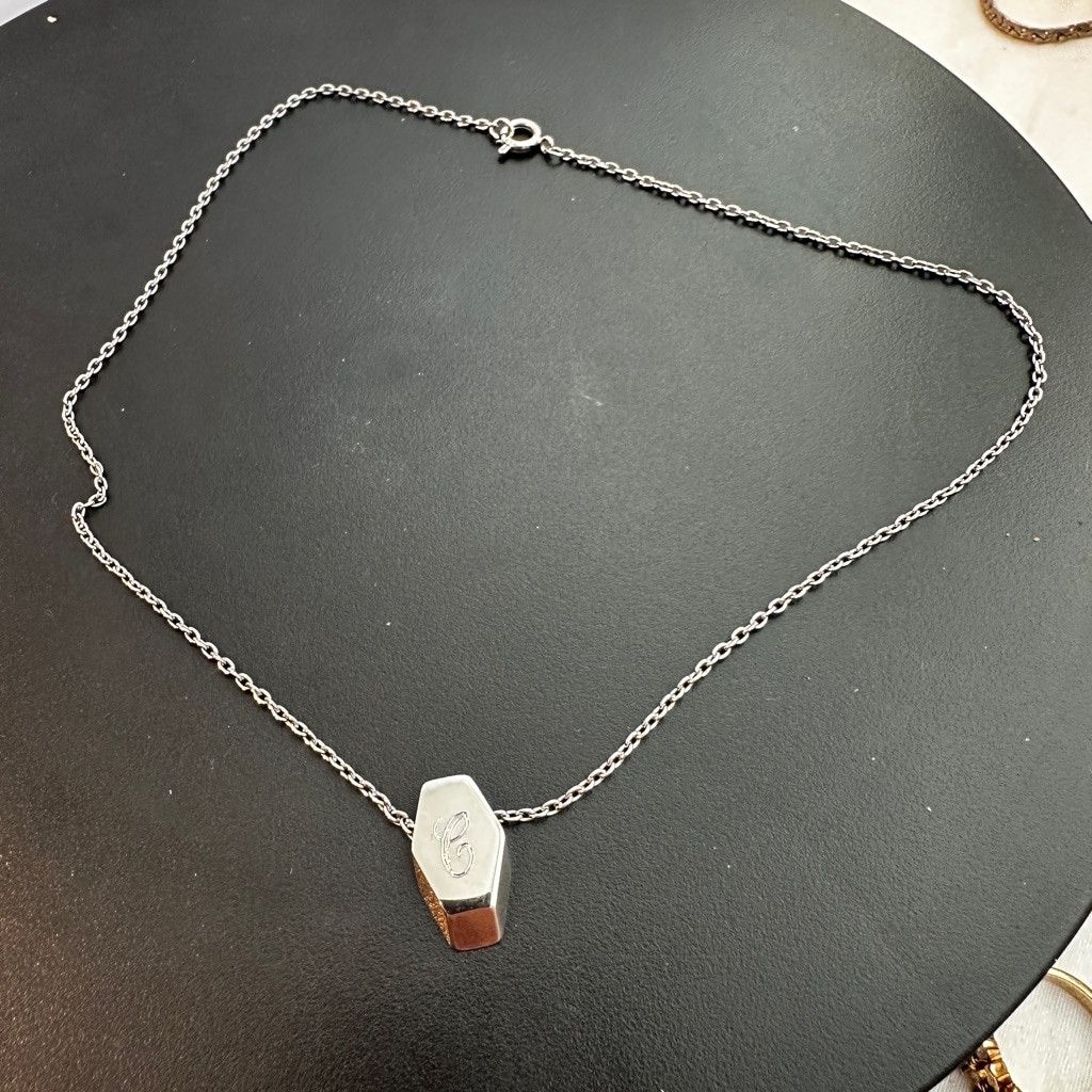 Other Silvertone Hexagon Pendant Necklace Adjustable Unbranded Size ONE SIZE - 7 Thumbnail