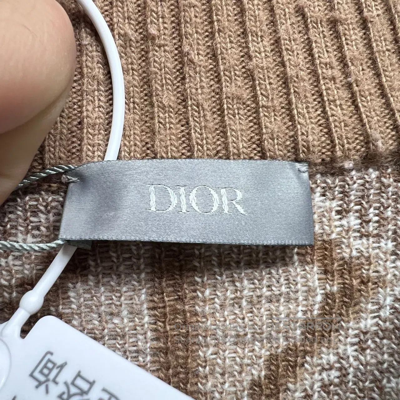 Dior Dior SS22 Diamond Pattern Brown Cashmere Knit Sweater Size S / US 4 / IT 40 - 3 Thumbnail