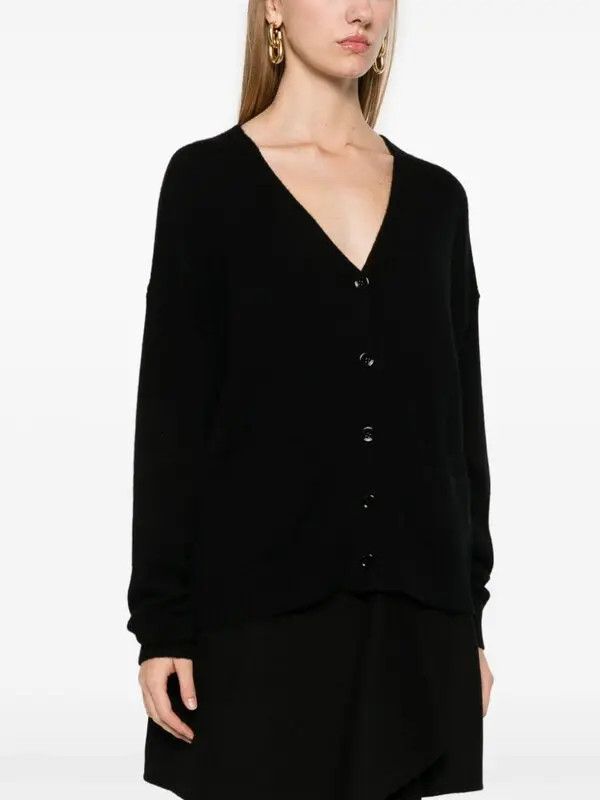 Bompard × Designer Eric Bompard Wool Cashmere Knit Cardigan Black Size XL Size XL / US 12-14 / IT 48-50 - 1 Thumbnail