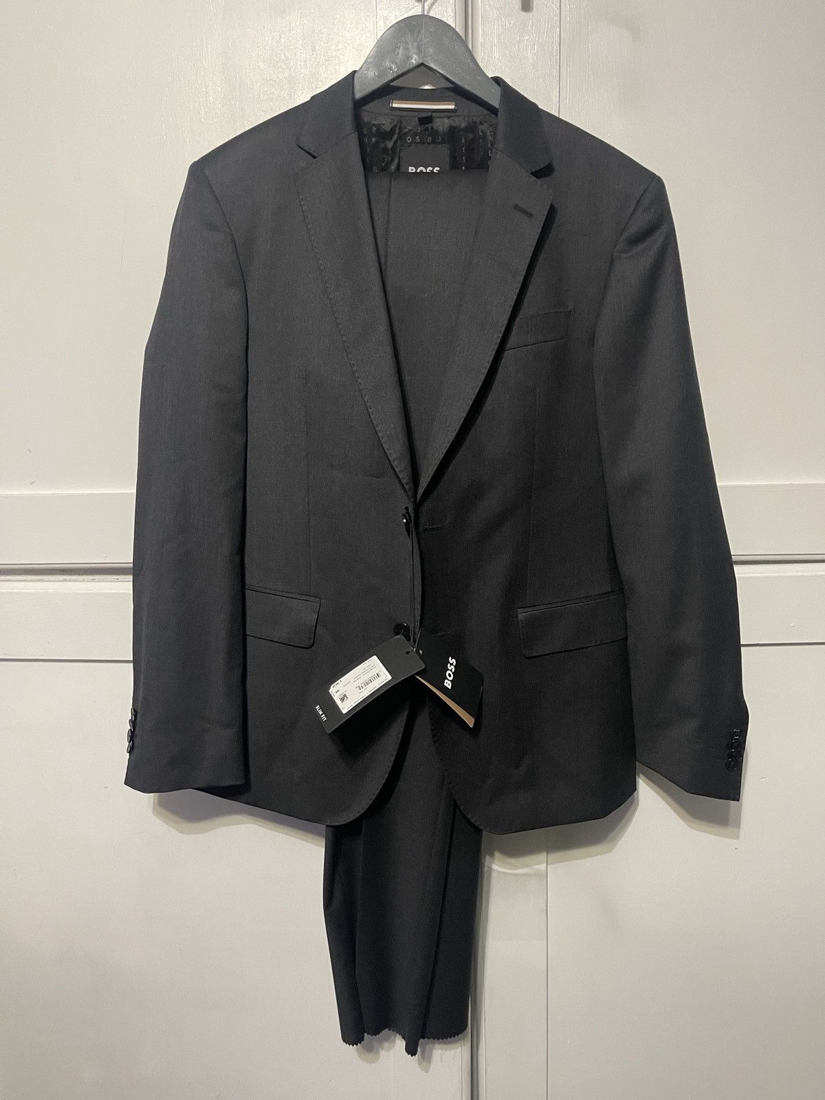 Hugo Boss Genius Wool Twill Slim Suit/Pants/Monogram Inside Size 40S - 1 Thumbnail