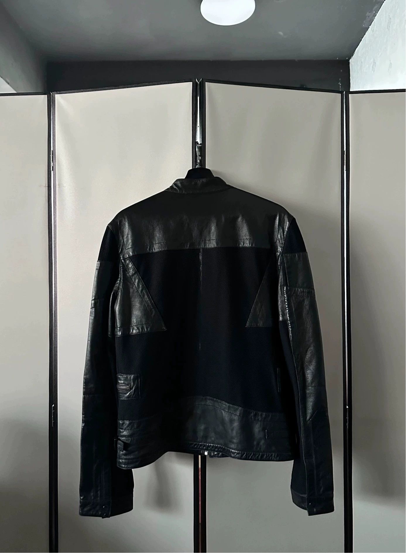 Dirk Bikkembergs Dirk Bikkembergs irregular-panel leather jacket Size US L / EU 52-54 / 3 - 2 Thumbnail