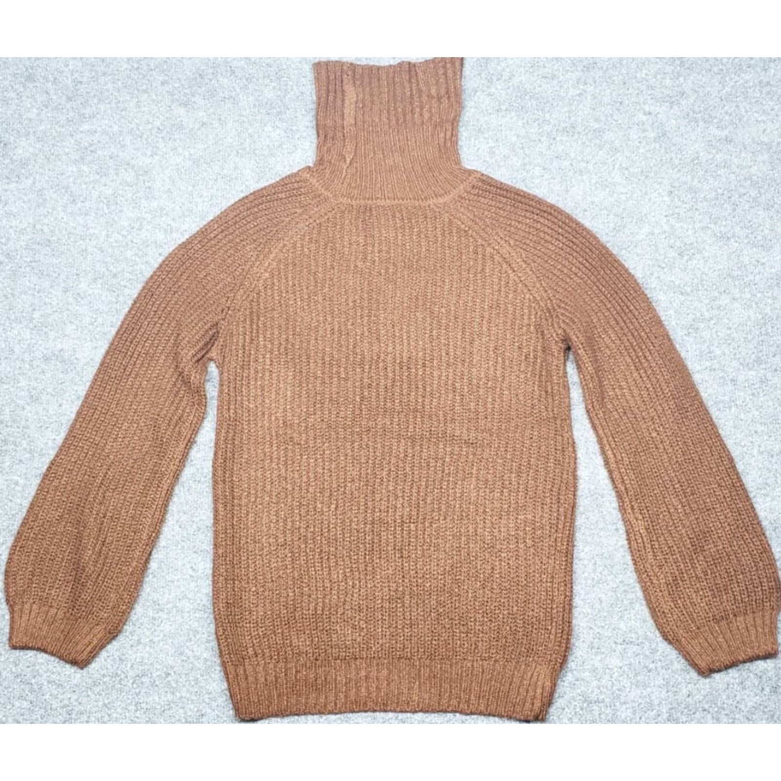 Vintage Rue21 Sweater Womens XS Brown Long Sleeve Turtleneck Tight Knit Pullover New Size XS / US 0-2 / IT 36-38 - 7 Thumbnail