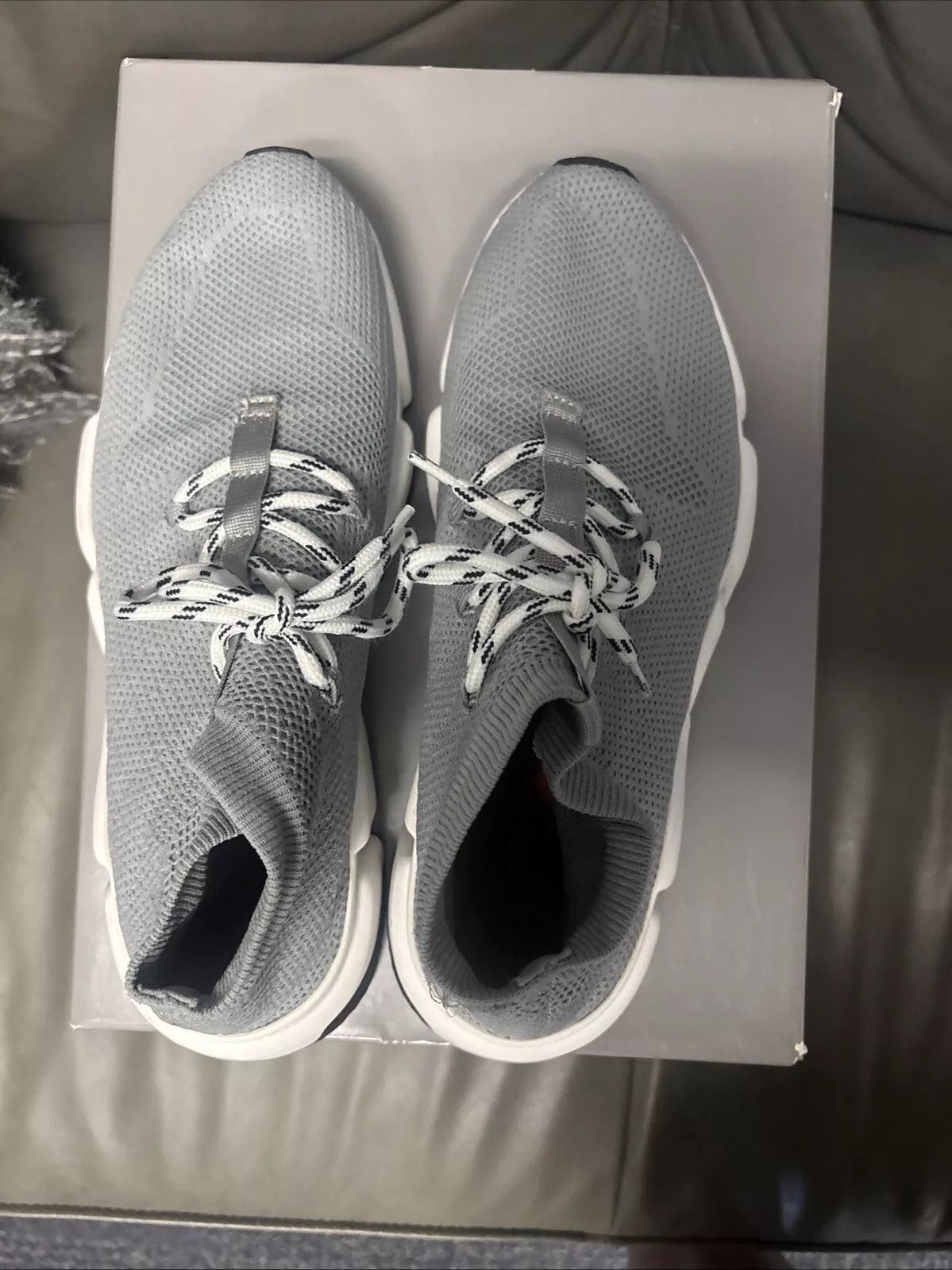 Balenciaga Balenciaga Unisex Speed Trainer Mid Lace Up 'Grey' Size US 11 / EU 44 - 7 Thumbnail
