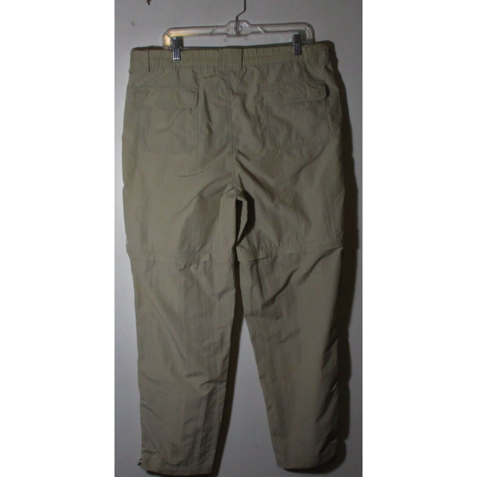 Vintage TROPICAL Sportswear Pants Men 36W 32L Nylon Tan Cargo Pockets Zip Casual Mens Size US 36 / EU 52 - 3 Thumbnail