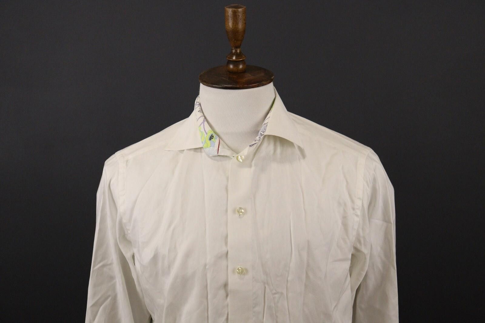 Eton Men Eton Contemporary Fit Ivory Shirt Size 41 / 16 Size US M / EU 48-50 / 2 - 2 Thumbnail