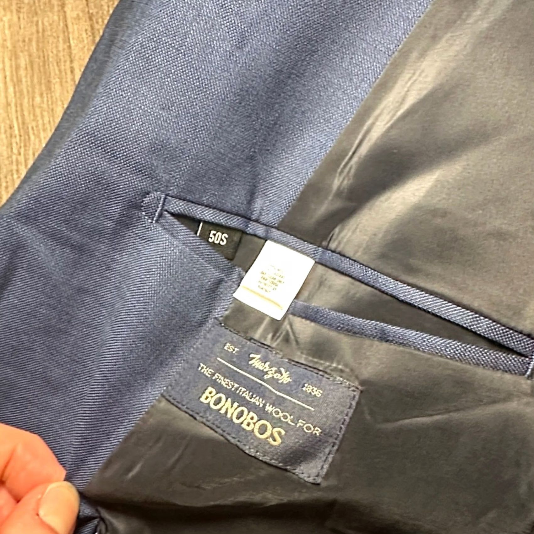 Bonobos Bonobos Wool Sport Coat - 50S Navy Blue 2 Piece Men Regular Size 50S Modern Fit Shirt Jacket Mens Size US M / EU 48-50 / 2 - 8 Thumbnail