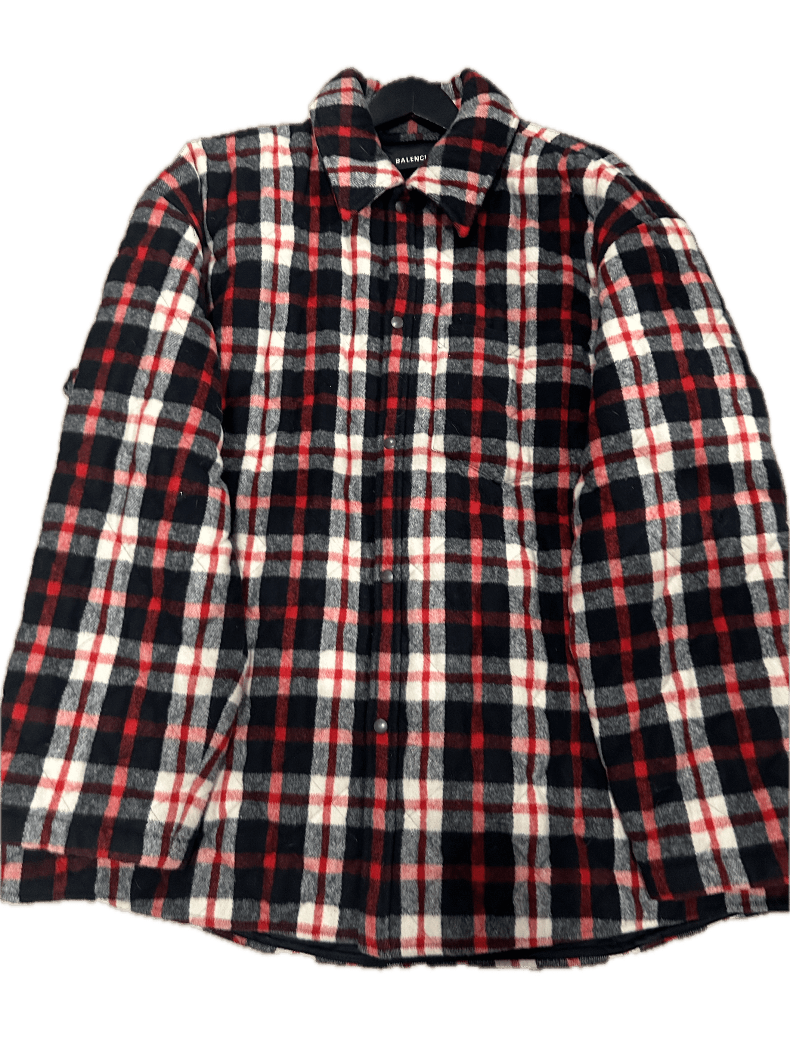 Balenciaga Balenciaga Oversized Quilted Checked Cotton-Flannel Coat Red Size US M / EU 48-50 / 2 - 7 Thumbnail