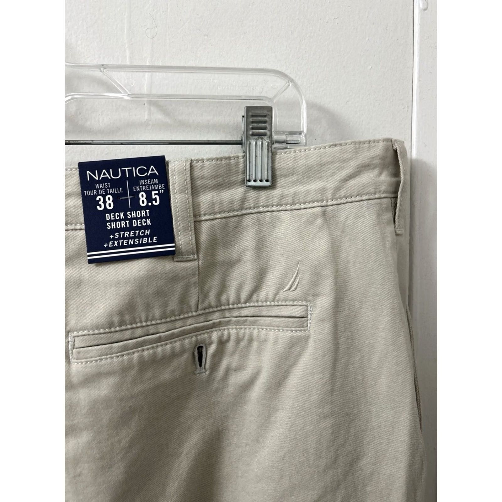 Nautica Nautica Deck Shorts Beige Classic Fit Stretch 38" Regular Inseam 8.5" NWT casual Men Size US 38 / EU 54 - 3 Thumbnail