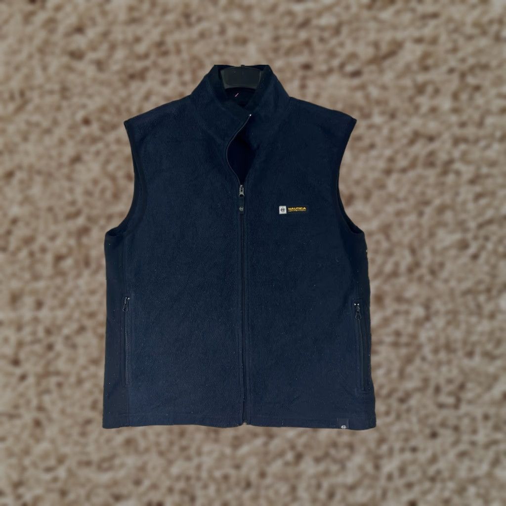 Nautica VINTAGE Nautica Vest Mens Large Blue Full Zip Made USA 100% Polyester Pockets Size US L / EU 52-54 / 3 - 1 Thumbnail