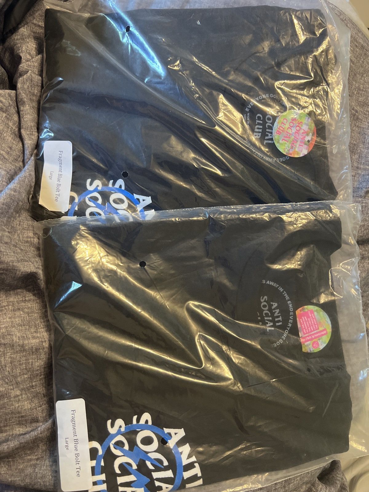 image of Anti Social Social Club X Fragment in Black, Men's (Size Large)