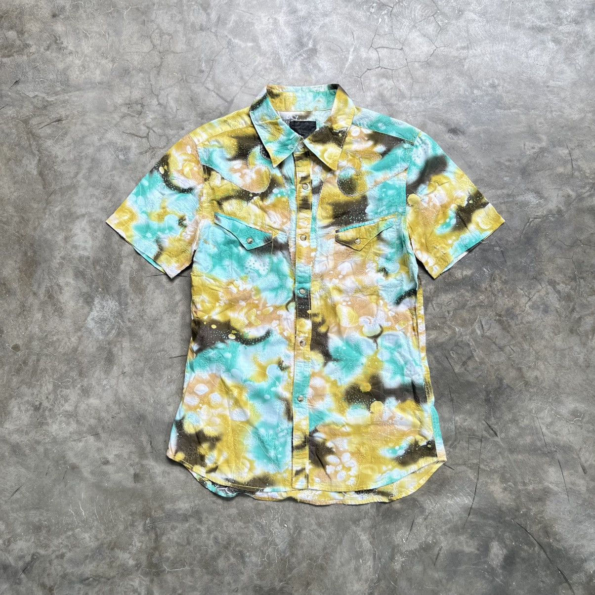 14th Addiction 2000s GRZ & M Midas Style Western Dye Snap Button Shirt Size US L / EU 52-54 / 3 - 1 Thumbnail