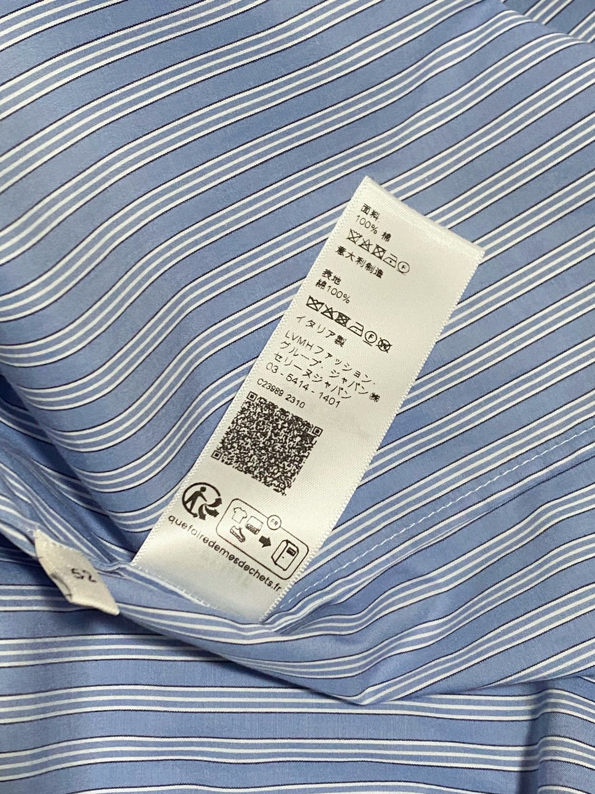 Celine Celine Logo-Embroidered Striped Shirt size 52/us size 42 Size US L / EU 52-54 / 3 - 13 Thumbnail
