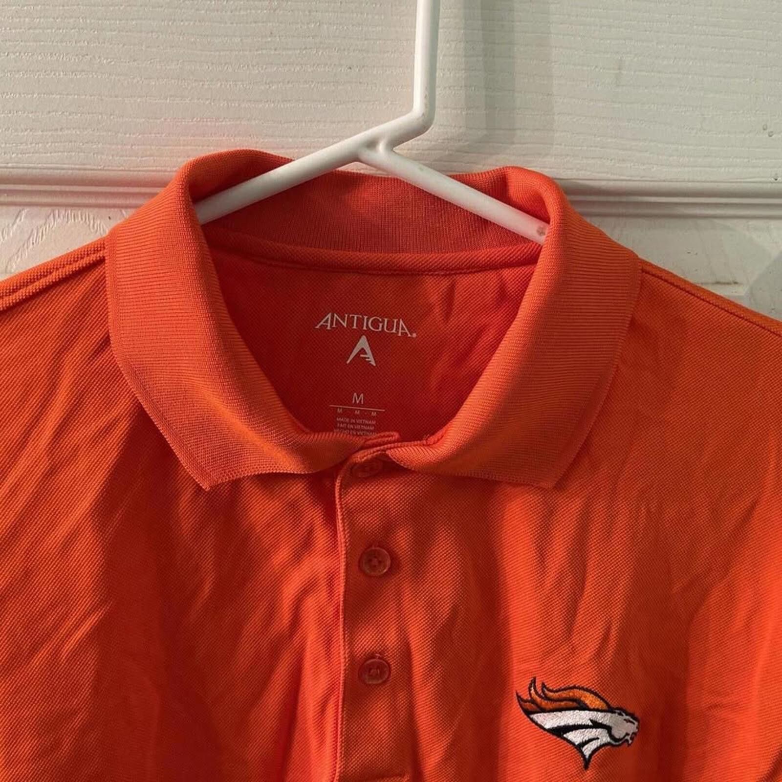 Antigua Antigua Denver Broncos Polo Shirt - Orange - Size M Size ONE SIZE - 5 Thumbnail