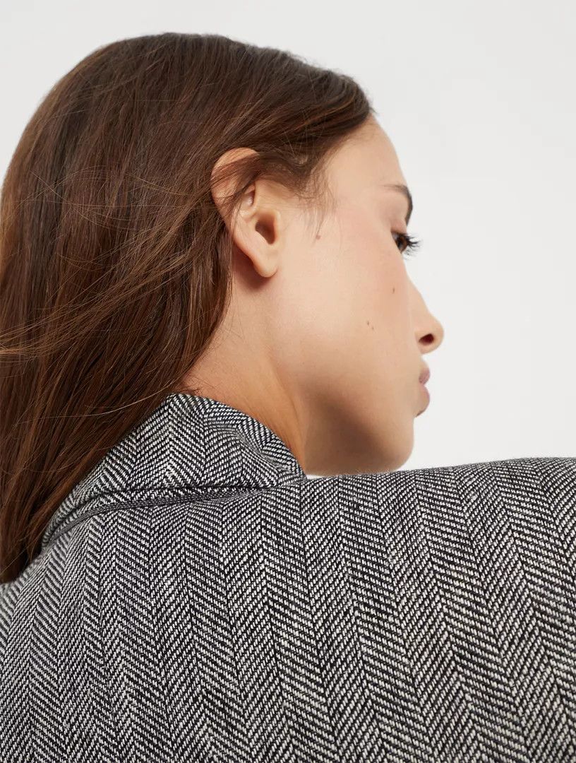 o1la1rc1a0425 Woven Jacket Wool in Grey