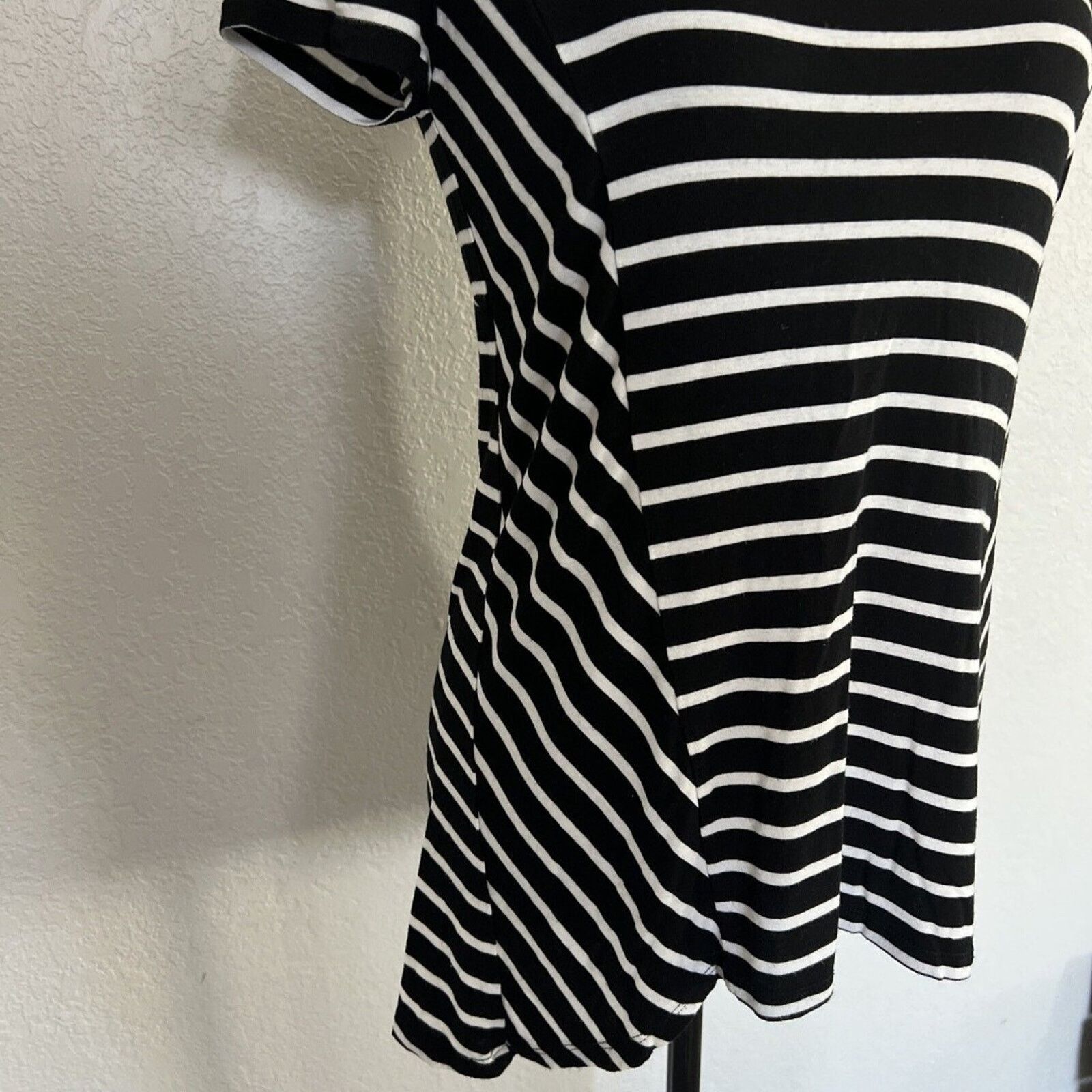 Other Cable & Gauge Top Short Sleeve Blouse Small Black Striped Size S / US 4 / IT 40 - 3 Thumbnail