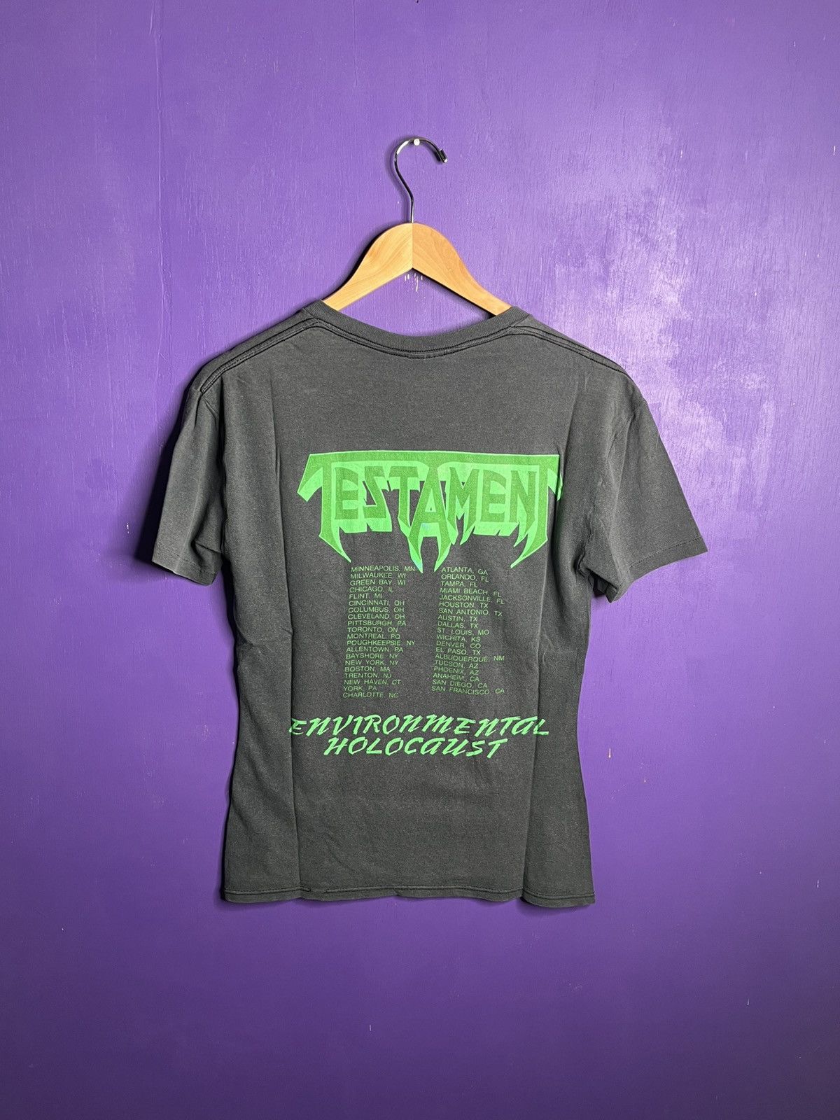 Band Tees × Vintage Vintage 1989 Testament green house effect tour tee Size US S / EU 44-46 / 1 - 2 Thumbnail