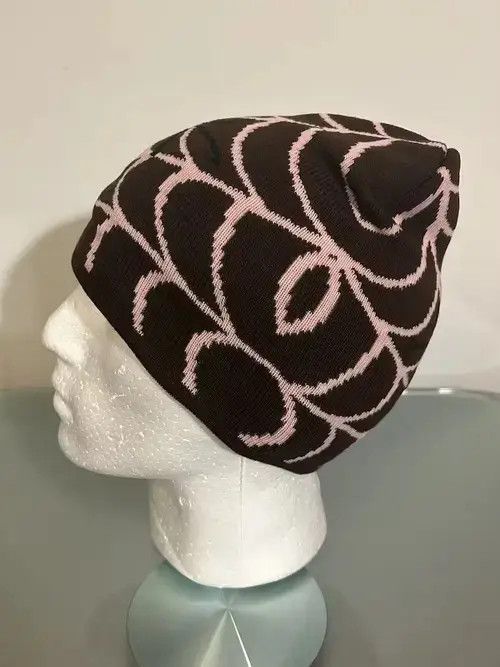 Other Y2K Spiderweb beanie (coffee pink) Size ONE SIZE - 3 Thumbnail