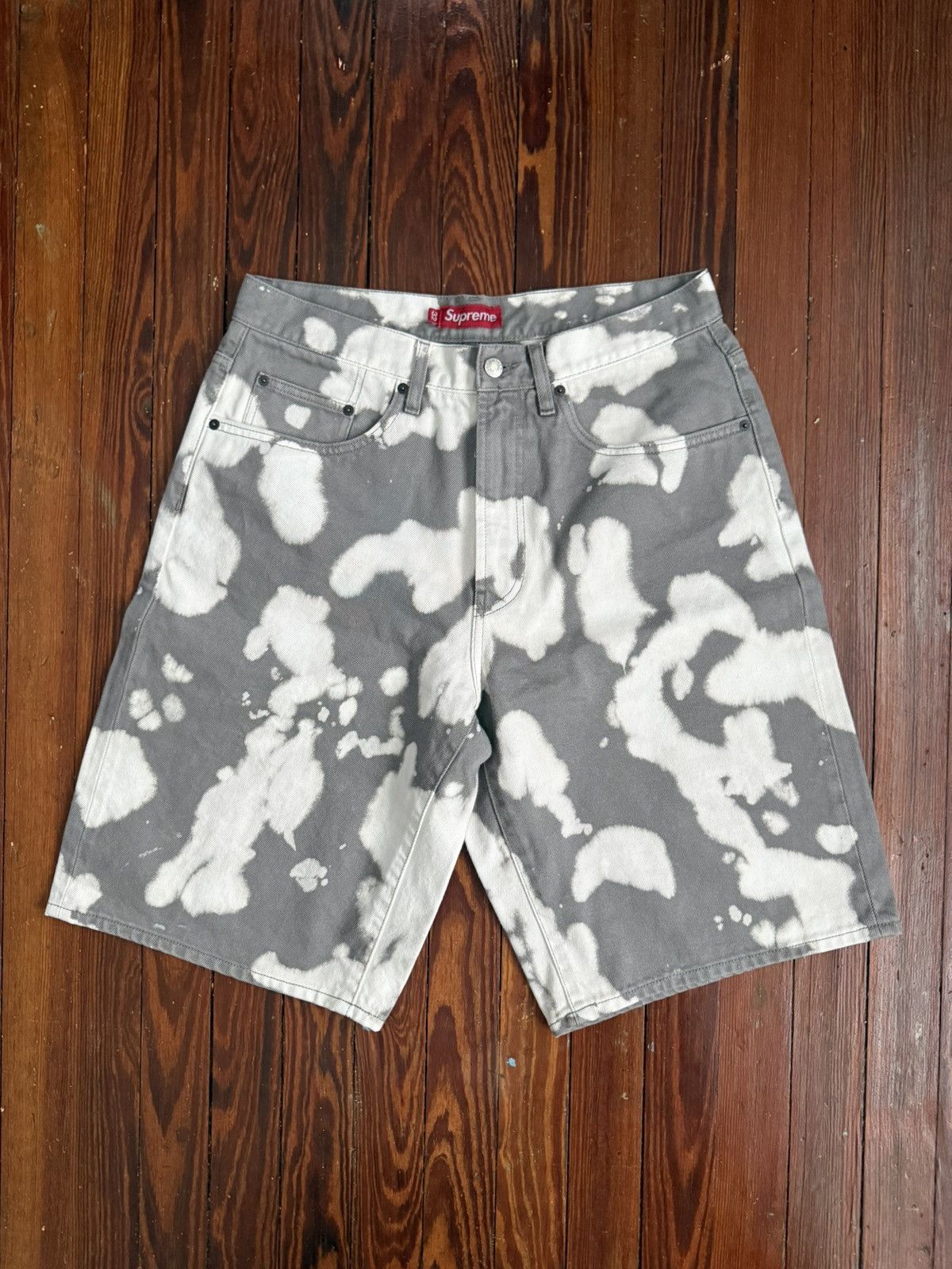 Supreme Bleached Baggy Denim Short