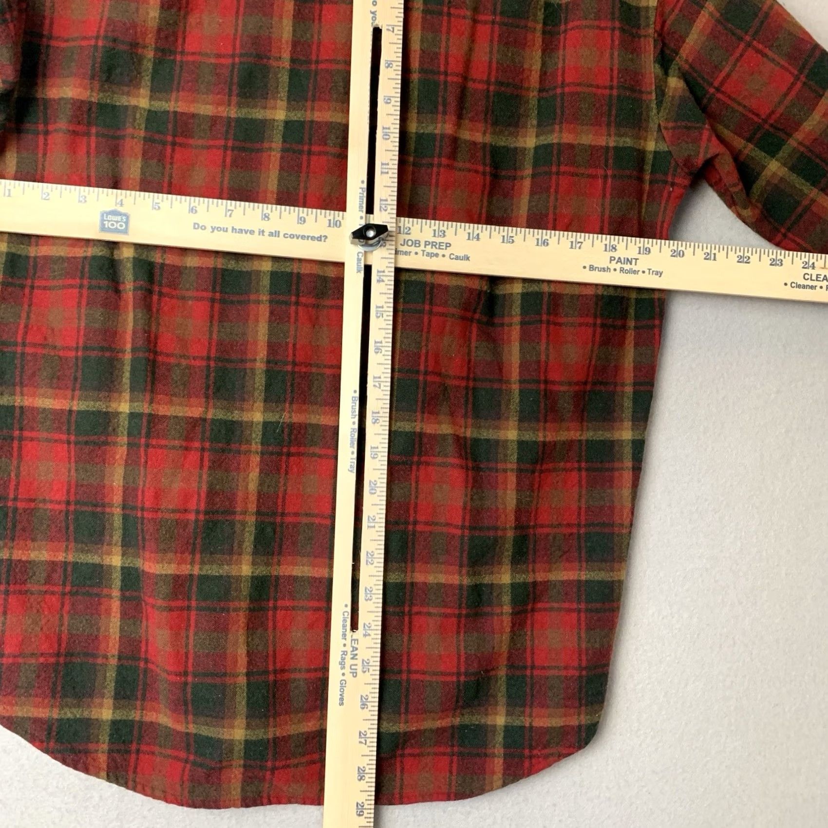 Pendleton VINTAGE Pendleton Trail Shirt Mens Large Red Plaid Wool Elbow Patch Maple Leaf Tartan Size US L / EU 52-54 / 3 - 6 Thumbnail