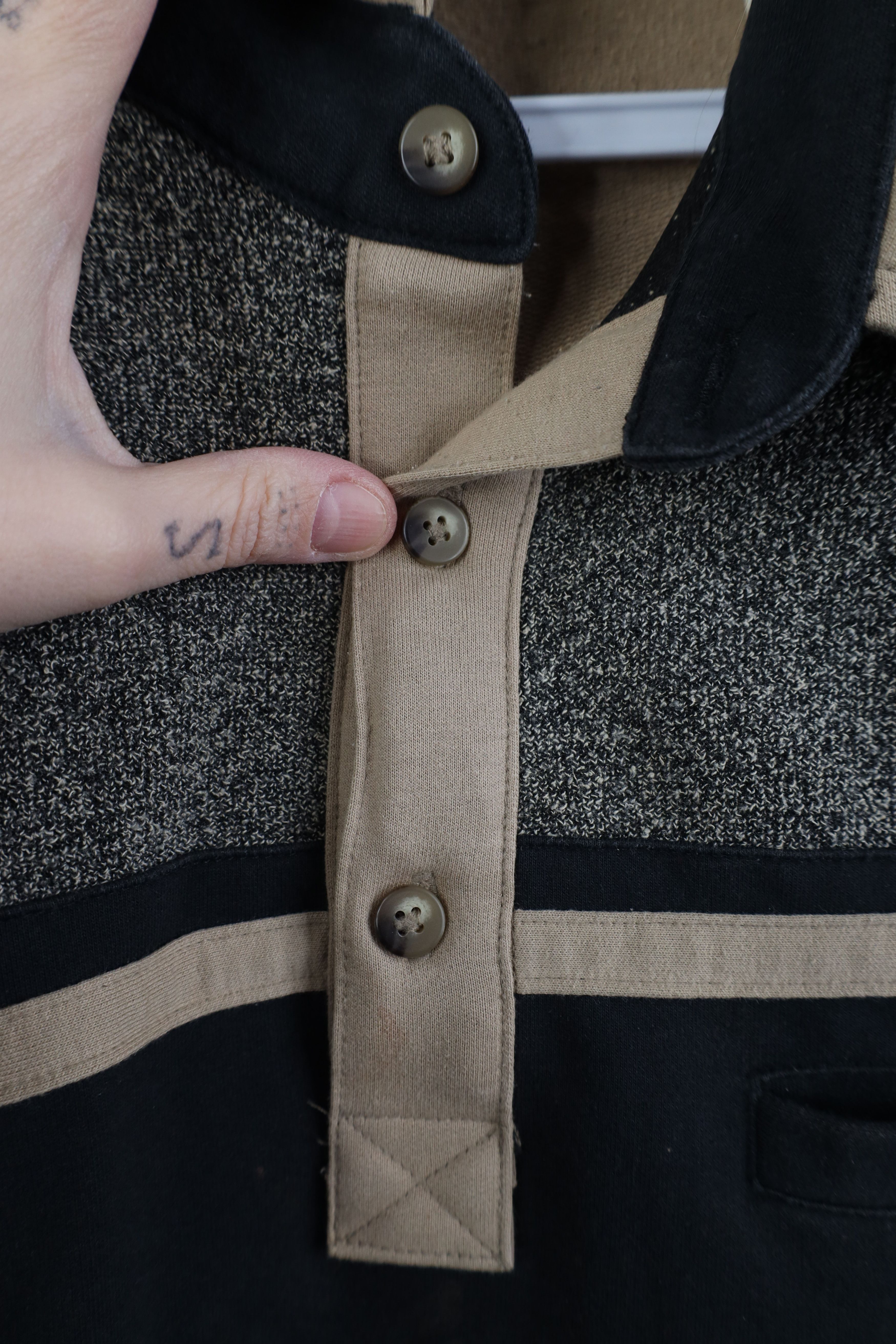 Vintage Vintage 90s Streetwear Striped Pullover Long Sleeve Polo Size US L / EU 52-54 / 3 - 5 Thumbnail