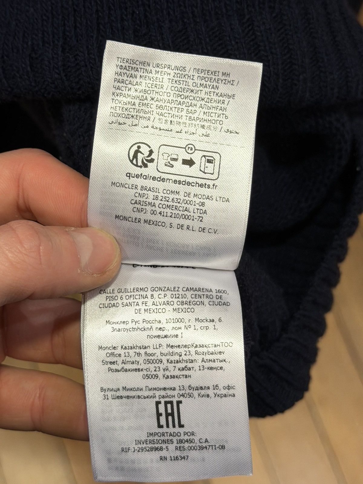 Moncler Moncler Gircollo Tricot Cashmere Sweater - Dark Blue Size US L / EU 52-54 / 3 - 9 Thumbnail
