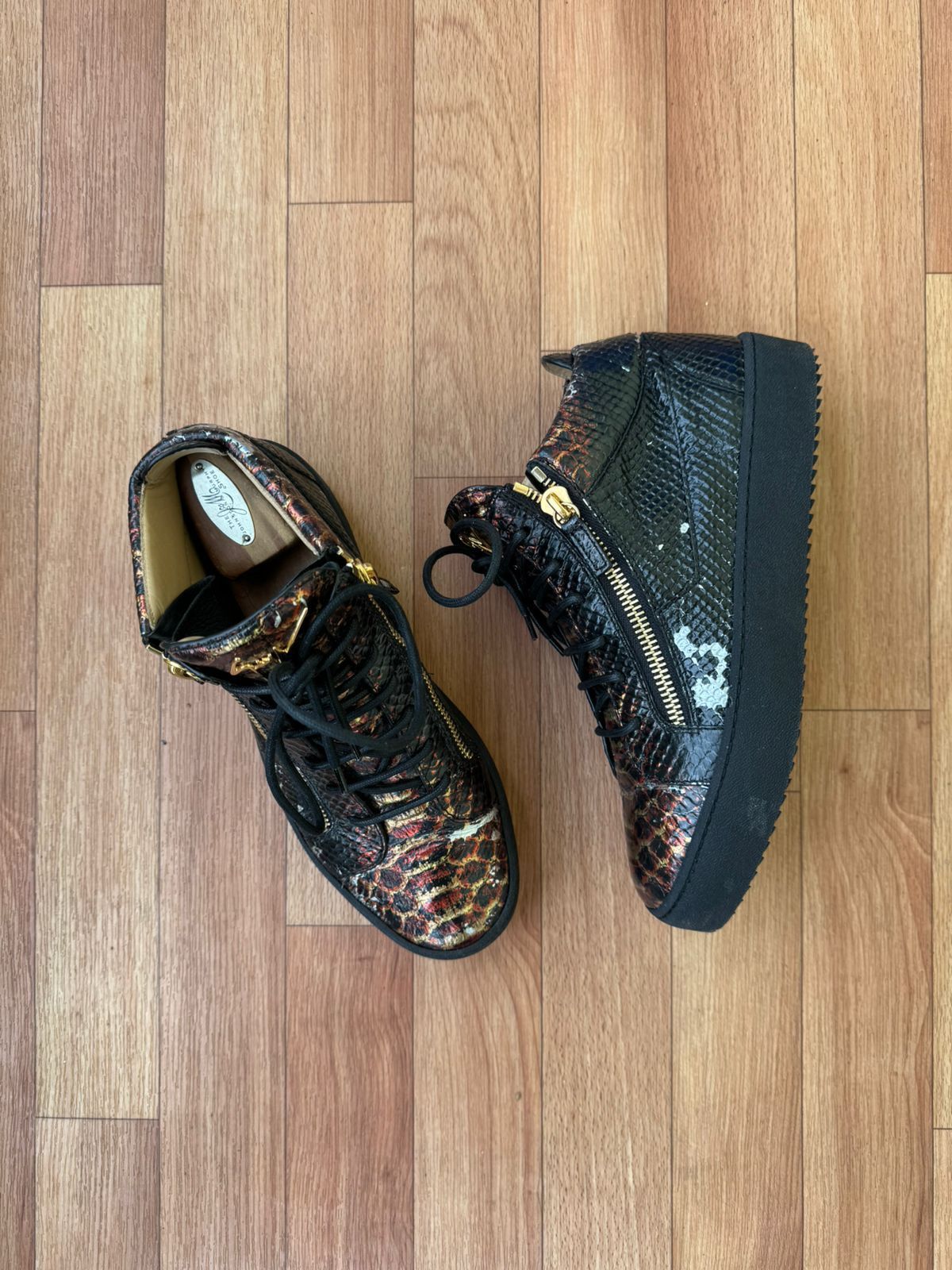 Giuseppe Zanotti 🐍 Giuseppe Zanotti " Snake Skin " Hightop Sneakers Size US 9 / EU 42 - 11 Thumbnail