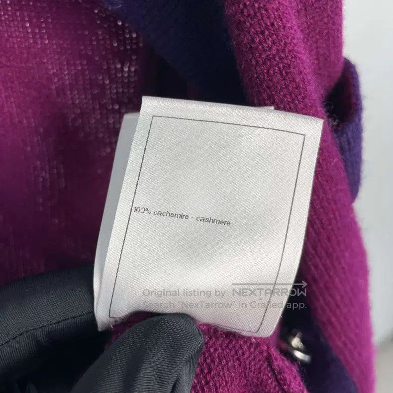Chanel Chanel 23B Purple Cashmere Cardigan coat Size XXS / US 00 / IT 34 - 7 Thumbnail