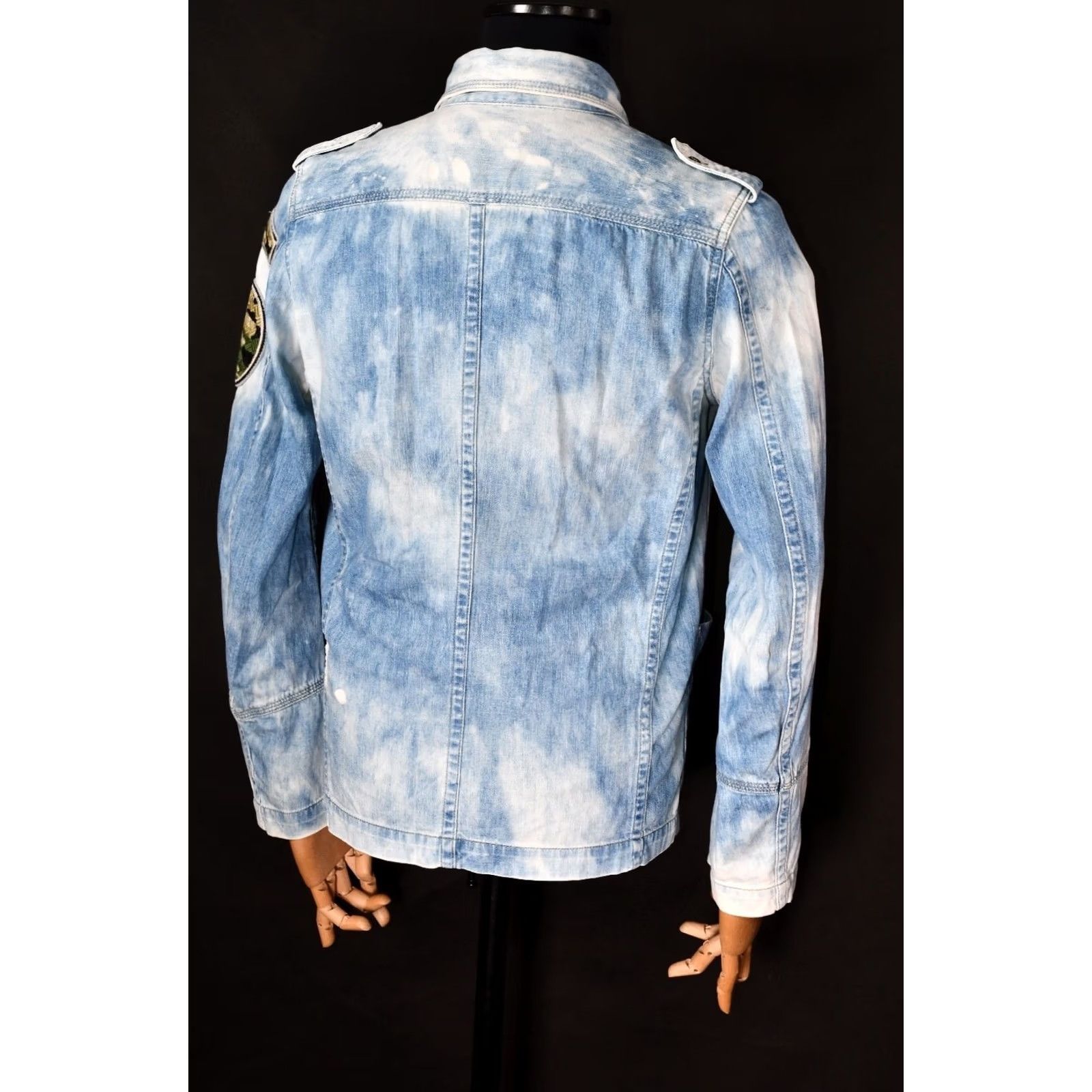 Diesel Diesel Jacket Denim Military Men's M Distressed Chore Coat Style Button Closure Blue 100% Cotton Regular Size M Jacket Mens Denim Jacket Size US M / EU 48-50 / 2 - 7 Thumbnail