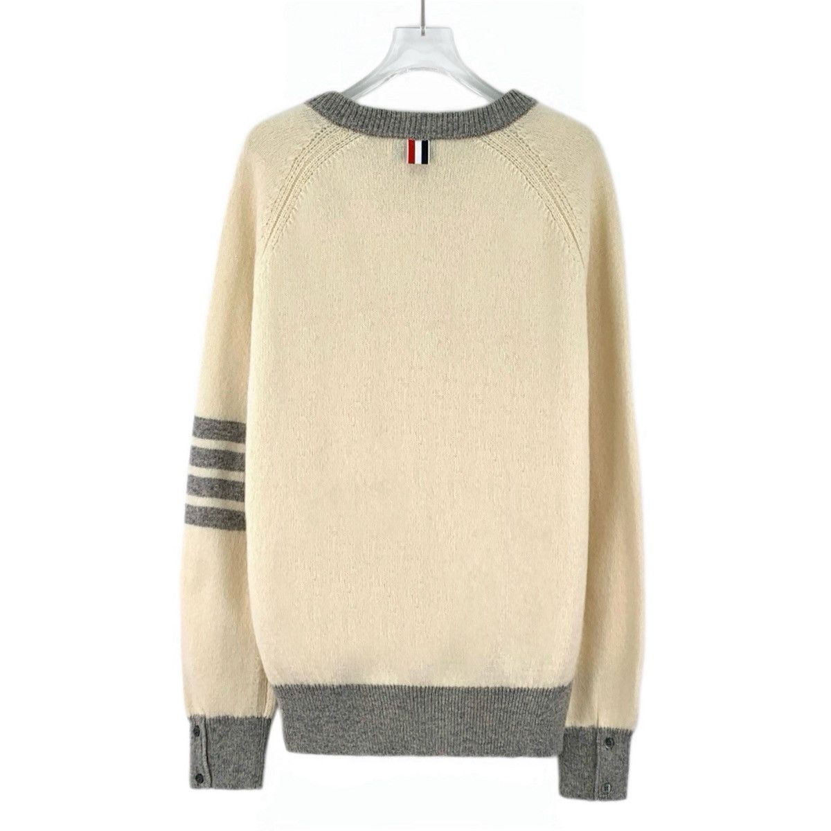 Thom Browne Thom Browne Beige Wool Long Sleeve Knit Sweater K26WX Size M / US 6-8 / IT 42-44 - 2 Thumbnail