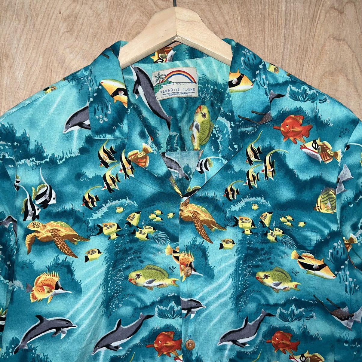 Paradise Found × Vintage MEN’S PARADISE FOUND UNDERWATER FISH ANIMALS HAWAIIAN SHIRT Size US L / EU 52-54 / 3 - 2 Thumbnail