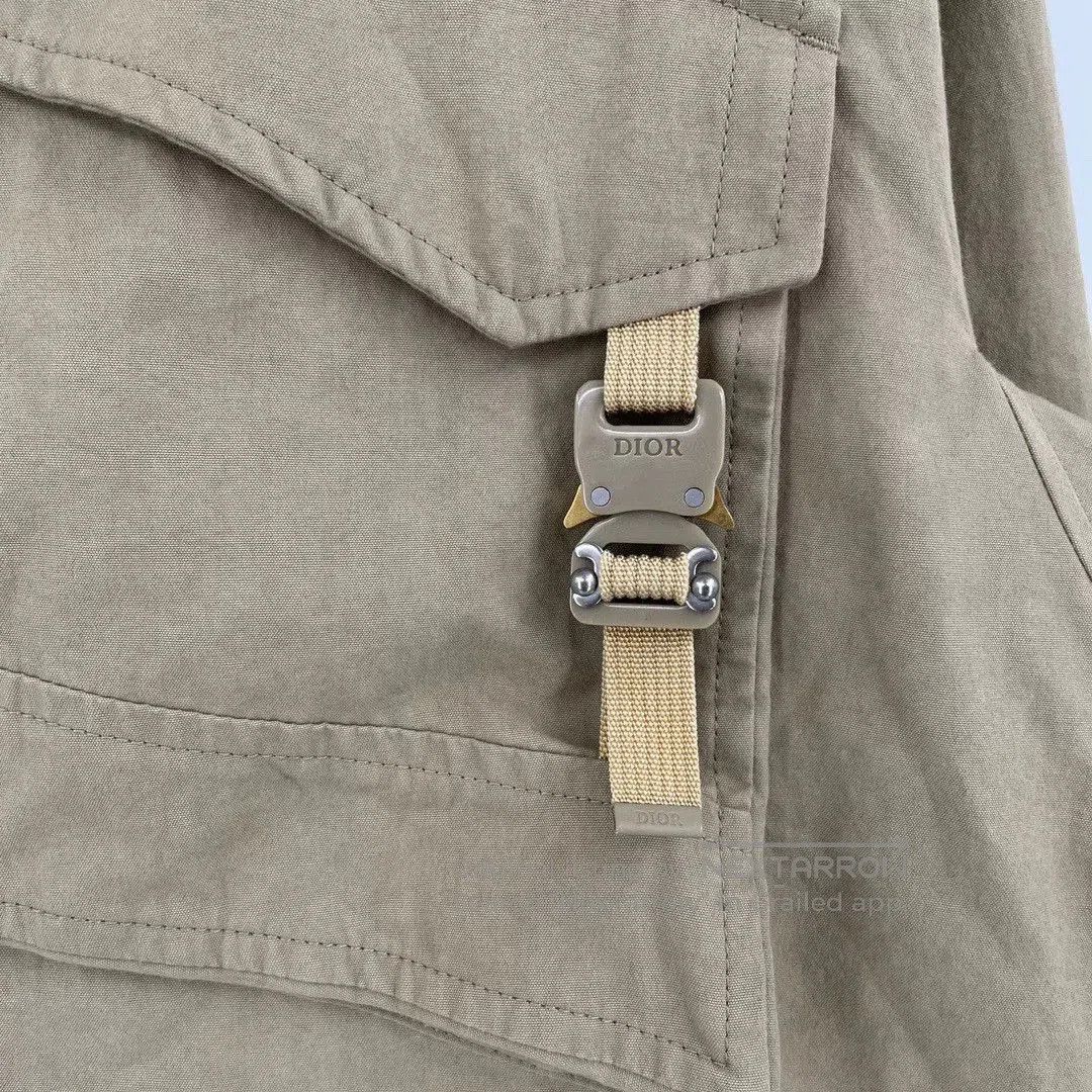 Dior Dior Beige Utility Buckle Embroidered Jacket. Size US L / EU 52-54 / 3 - 3 Thumbnail